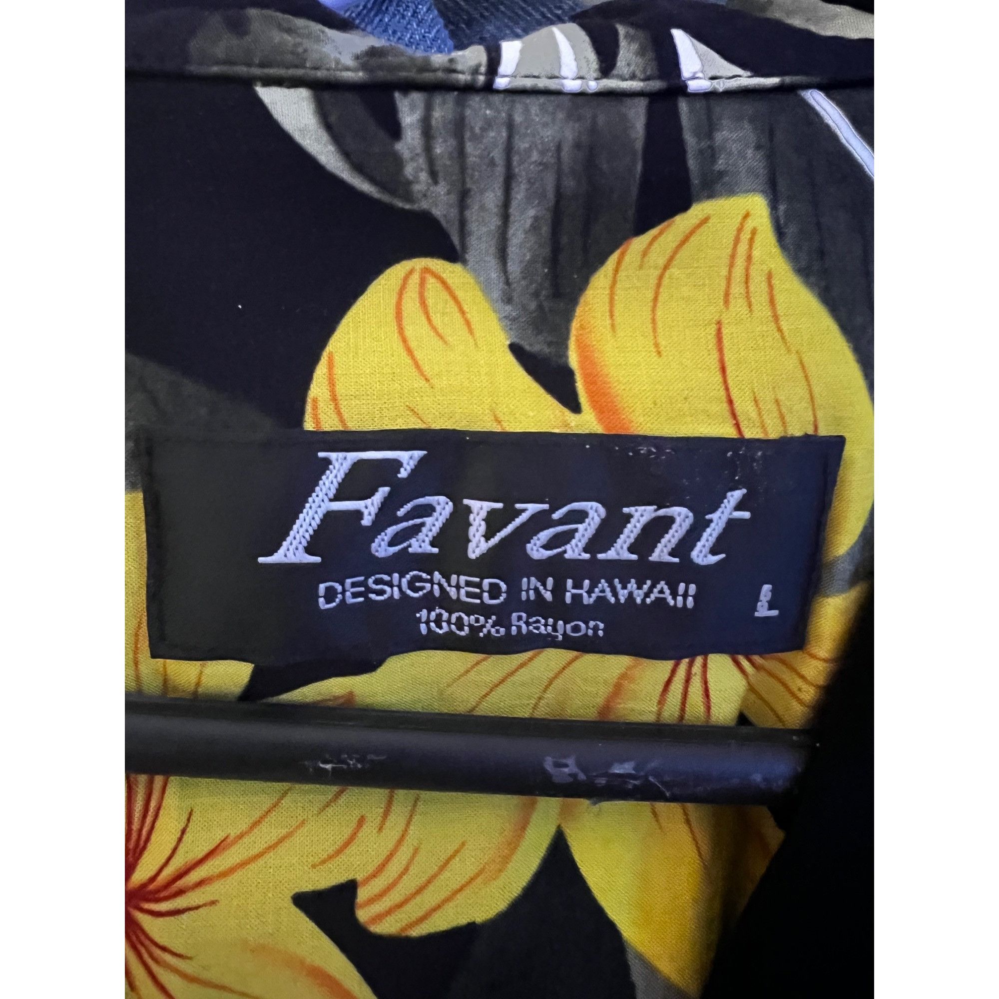 Vintage Favant Mens Vintage Floral Black Hawaiian Aloha Button Up Sh Size US L / EU 52-54 / 3 - 7 Thumbnail
