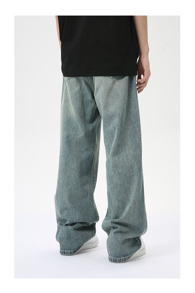 Japanese Brand × Jeremy Scott Light blue personality ink splash retro straight jeans Size US 32 / EU 48 - 6 Thumbnail