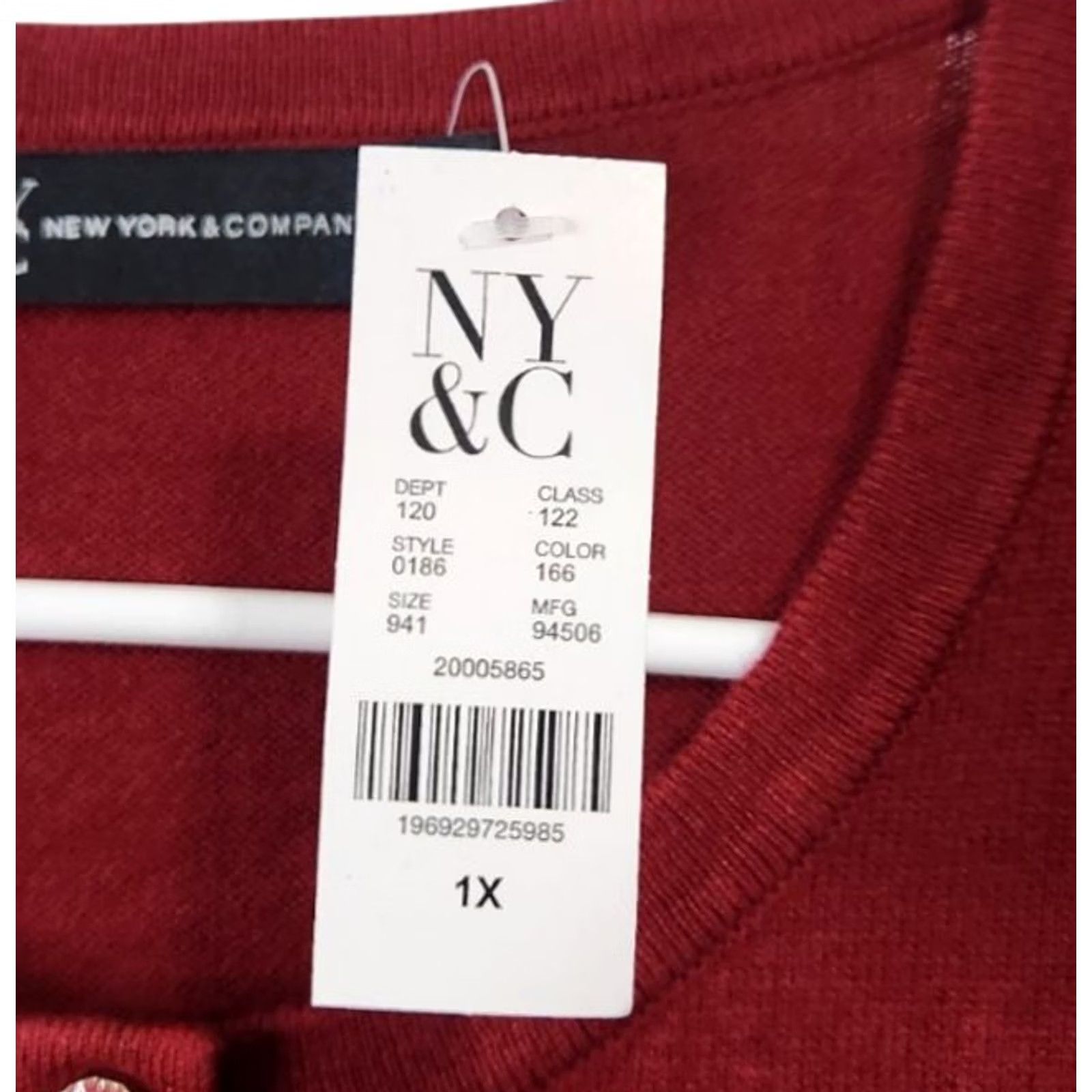 Vintage VINTAGE New York & Company NY&Co Cardigan Sweater Knit 3/4 Sleeve Red Womens 1X Cardigan Size XL / US 12-14 / IT 48-50 - 4 Thumbnail