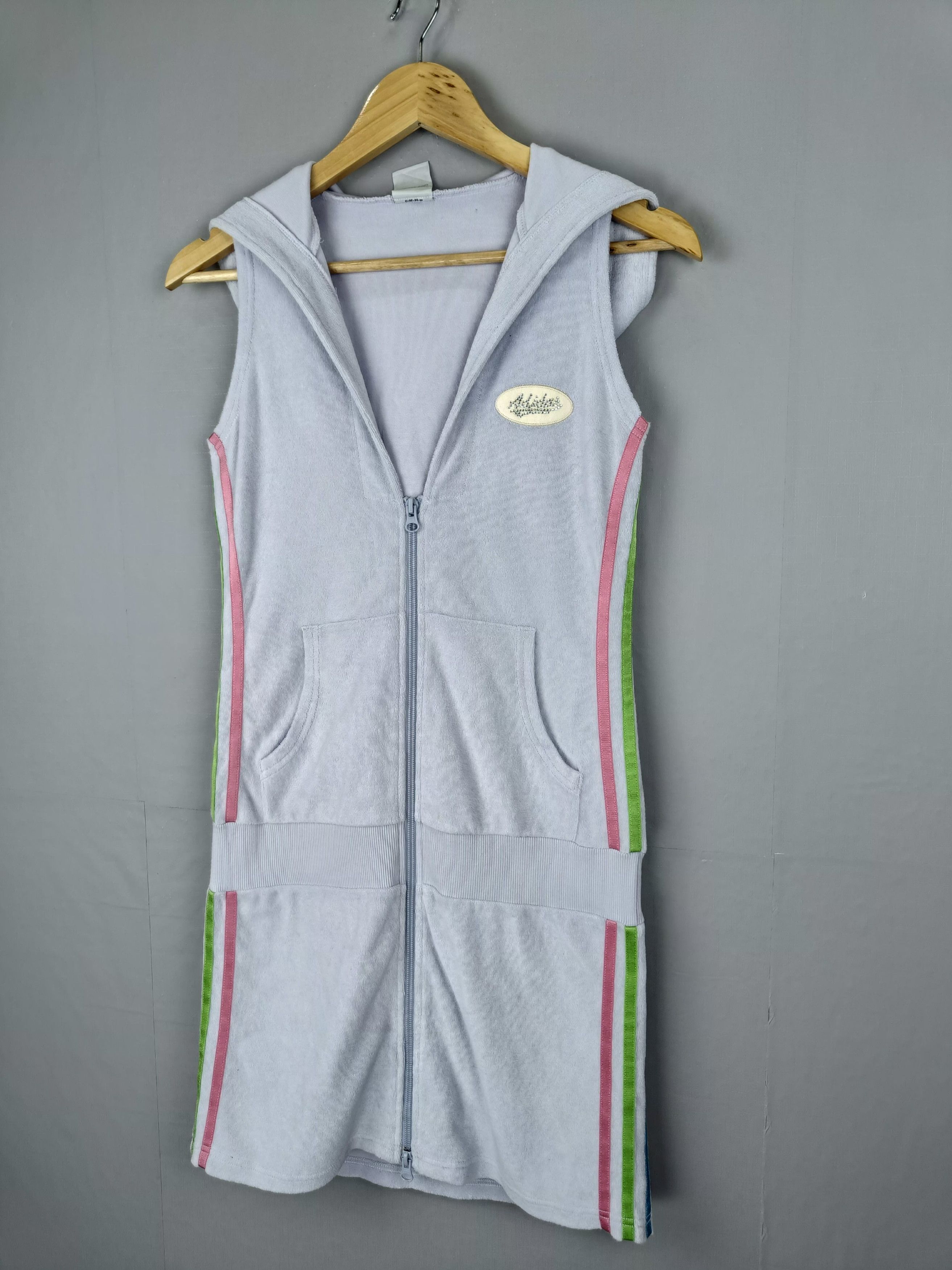 Adidas Vintage Y2k ADIDAS Hoodie Mini Dress Size M / US 6-8 / IT 42-44 - 3 Thumbnail