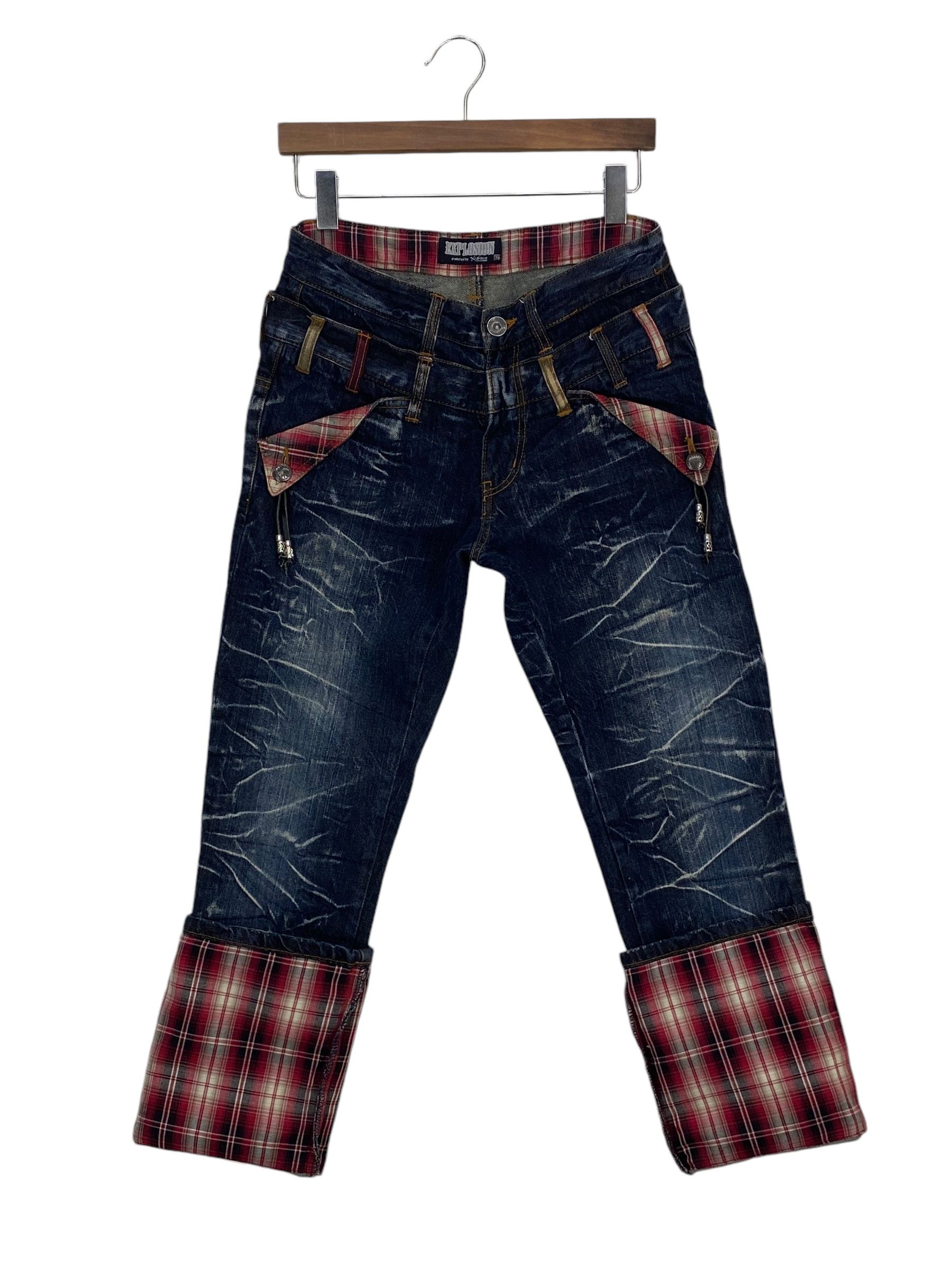 Japanese Brand Nylaus Jeans Double Waist Cropped Jeans Japanese Jeans Size US 29 - 2 Thumbnail