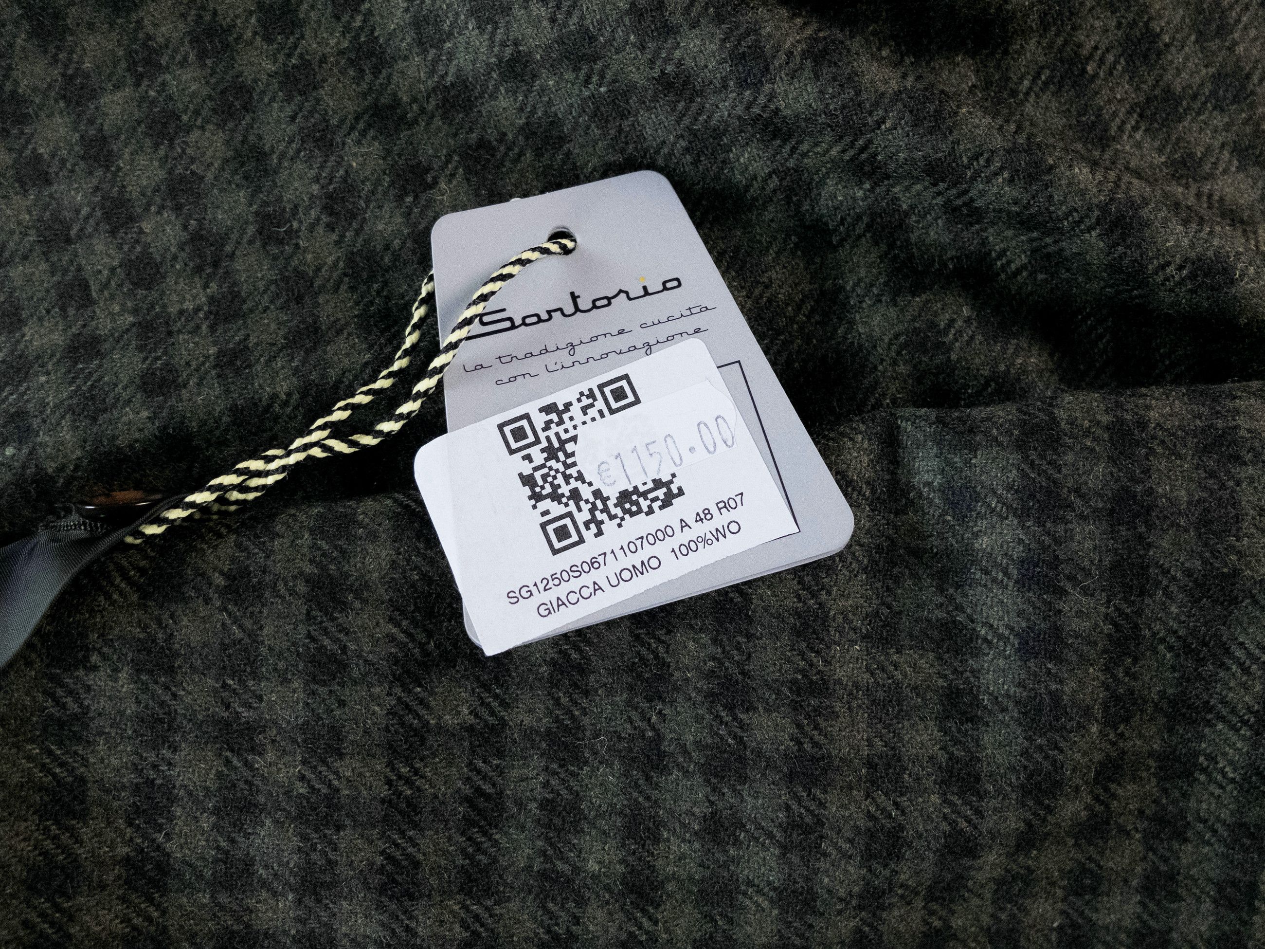 SARTORIO SARTORIO Napoli by Kiton green gingham wool sportcoat Size 38R - 8 Thumbnail