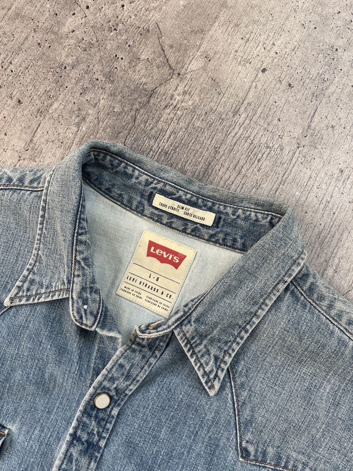 Levi's Levis shirt overshot denim size Large Size US L / EU 52-54 / 3 - 4 Thumbnail