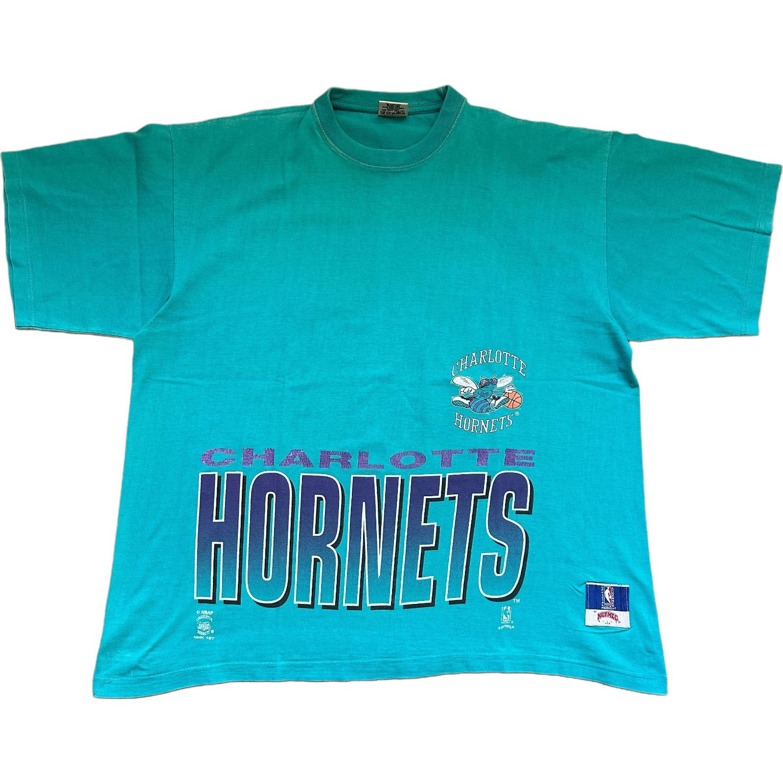 Nutmeg Vintage Charlotte Hornets T-Shirt size XL Size US XL / EU 56 / 4 - 2 Thumbnail