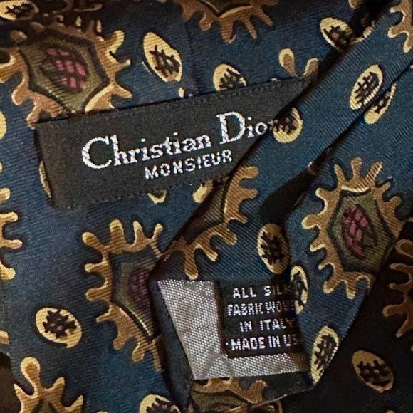 Christian Dior Monsieur × Dior Dior Mid Century Modern Sunflower Floral Neckwear Tie 100% A Size ONE SIZE - 7 Thumbnail