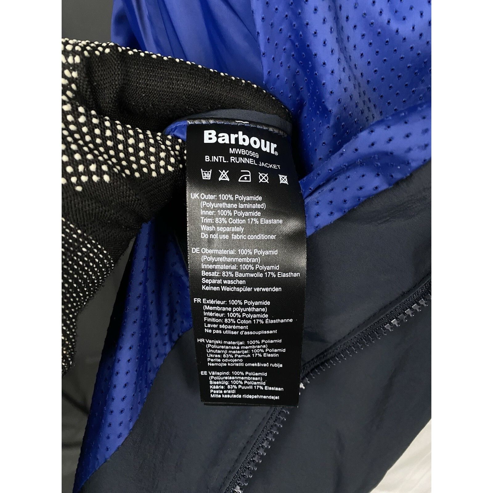 Barbour Barbour International Runnel Men's Blue Nylon Bomber Waterpr Size US XL / EU 56 / 4 - 10 Thumbnail
