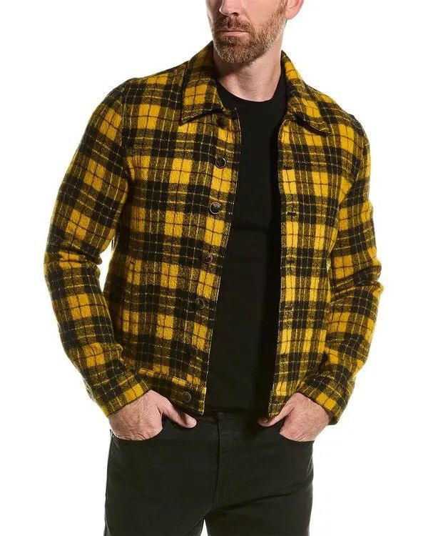 John Varvatos Searcy Plaid Blouson Wool Jacket. 50 Size US M / EU 48-50 / 2 - 4 Thumbnail