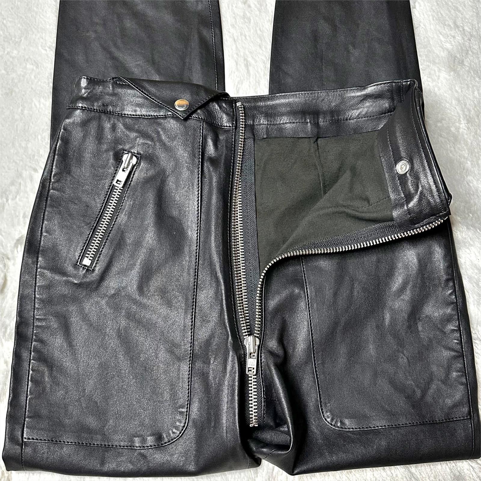 REVOLVE NEW Revolve Straight Leg Leather Moto Pants Women’s 4/6 Size 28" / US 6 / IT 42 - 5 Thumbnail