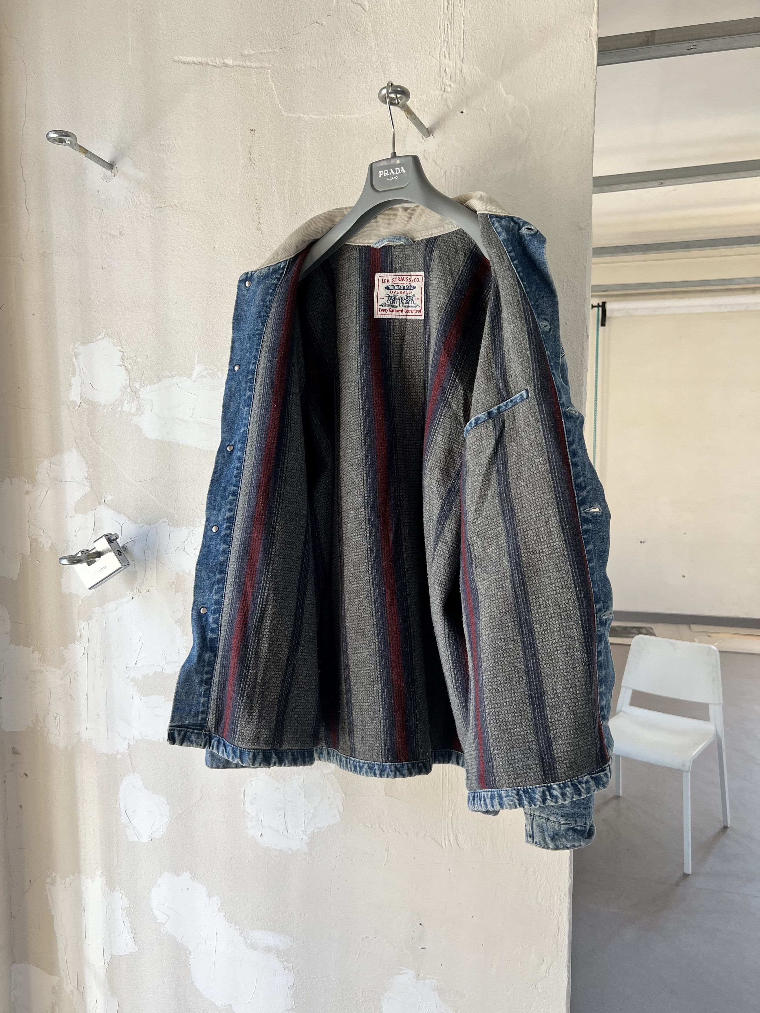 Levi's Vintage Clothing Levis Vintage Trucker Parka Heavy Denim 1960s Jacket Size US XXL / EU 58 / 5 - 2 Thumbnail