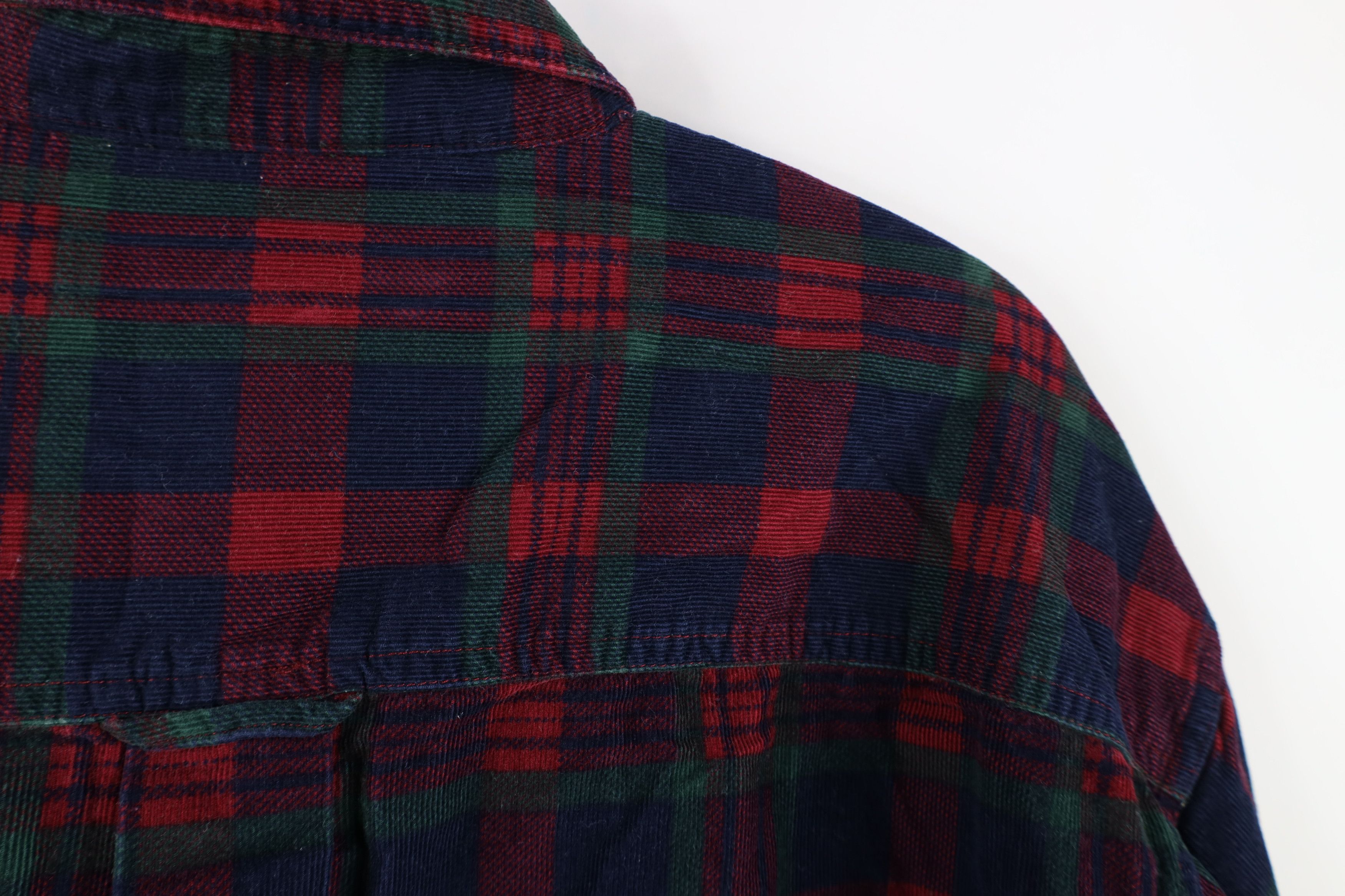Vintage Vintage 90s Streetwear Corduroy Collared Button Down Shirt Size US L / EU 52-54 / 3 - 10 Thumbnail
