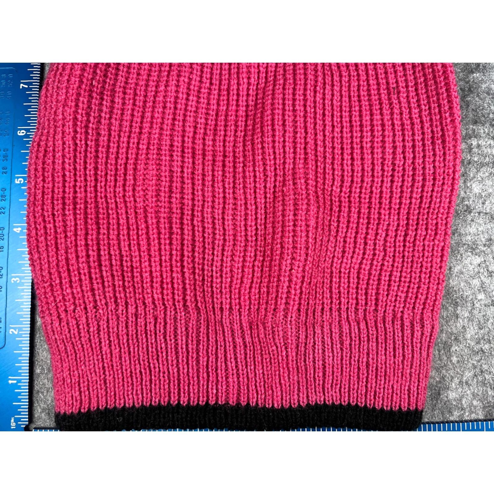 Pinko Beanie Toque Women One Size Pink Black Knit 100% Acrylic Ski Pom Outdoor Size ONE SIZE - 2 Thumbnail