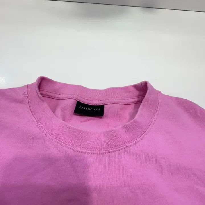 Balenciaga Balenciaga Pink Hand Drawn Logo T-Shirt 0079-2507 Size S / US 4 / IT 40 - 6 Thumbnail