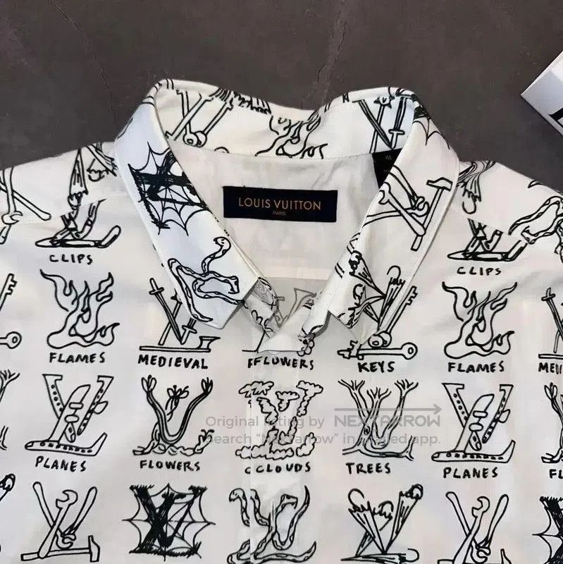 Louis Vuitton Louis Vuitton Summer White Cotton Short Sleeve Shirt . Size US XXL / EU 58 / 5 - 3 Thumbnail