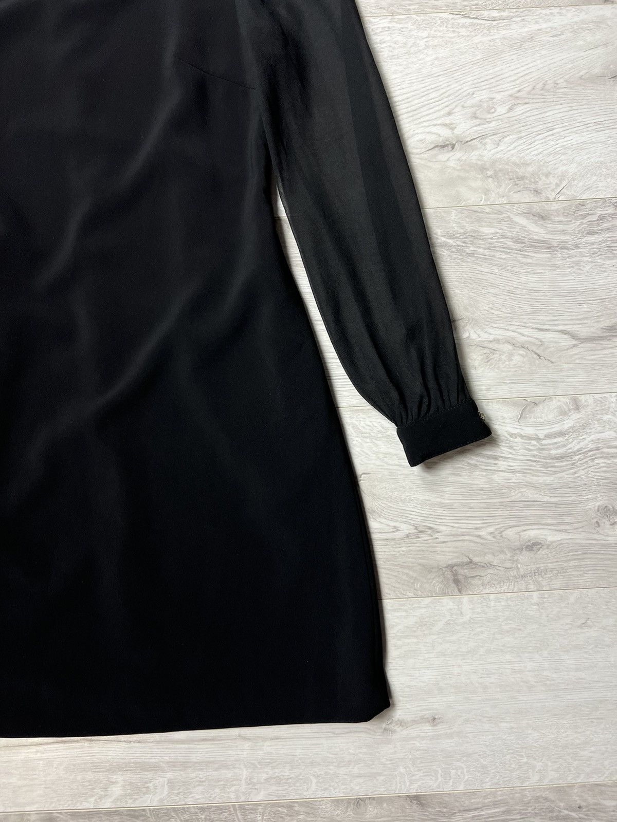Miu Miu Rare MIU MIU Dress With Flowers On The Collar & Mesh Sleeves Size M / US 6-8 / IT 42-44 - 10 Thumbnail