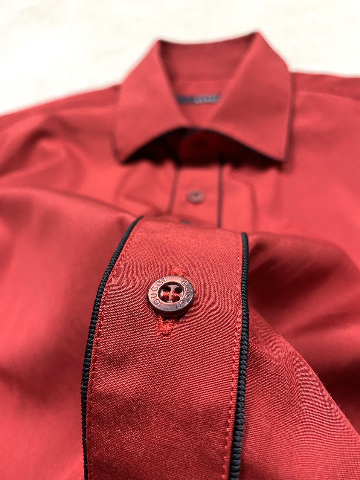 Gucci Gucci Red Shirt Button Up Luxury Designer Size US L / EU 52-54 / 3 - 5 Thumbnail