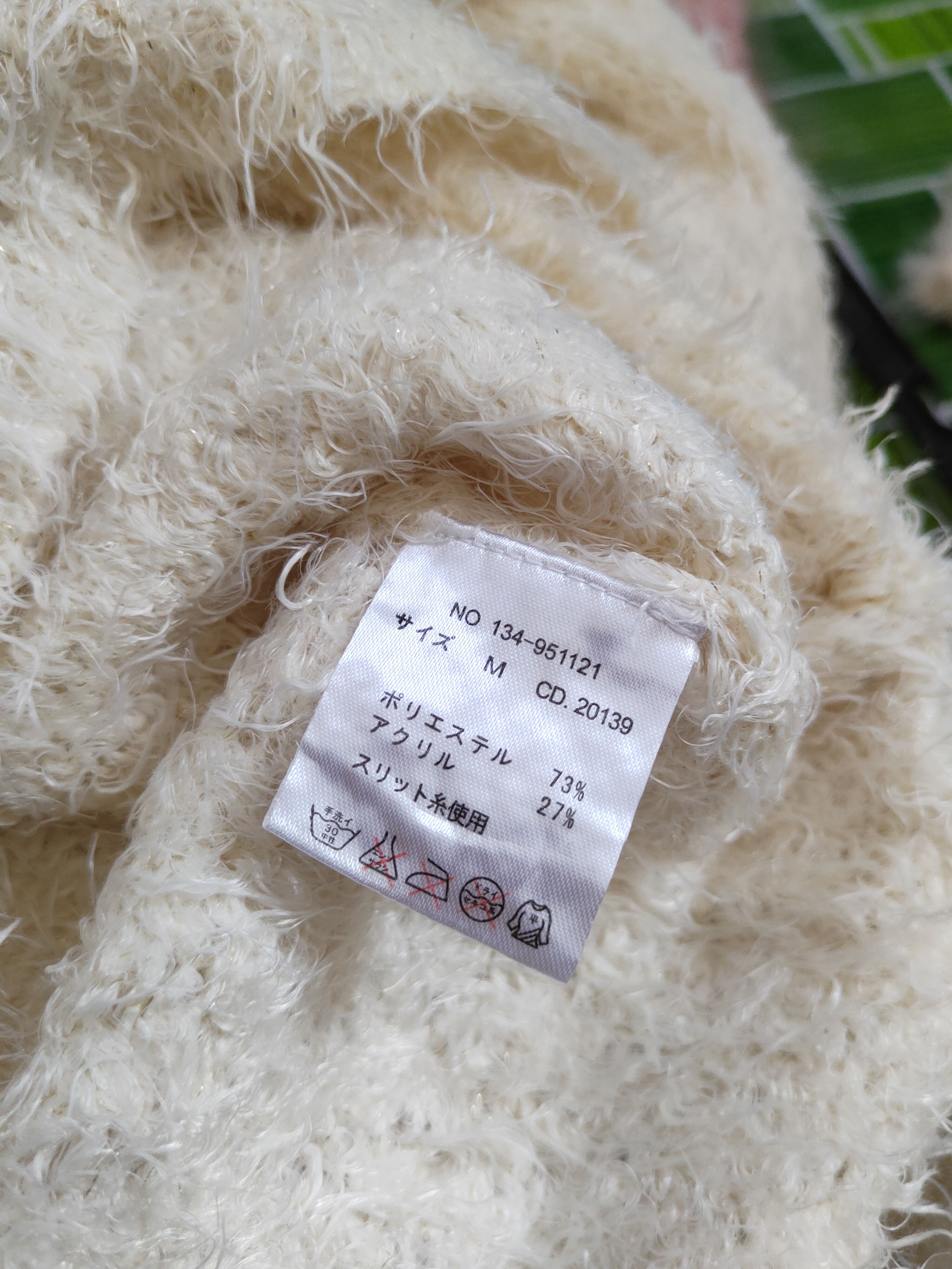 Homespun Knitwear × Japanese Brand Ingni Yellow Shag Shaggy Fur Mohair Knitwear #S2083 Size M / US 6-8 / IT 42-44 - 12 Thumbnail