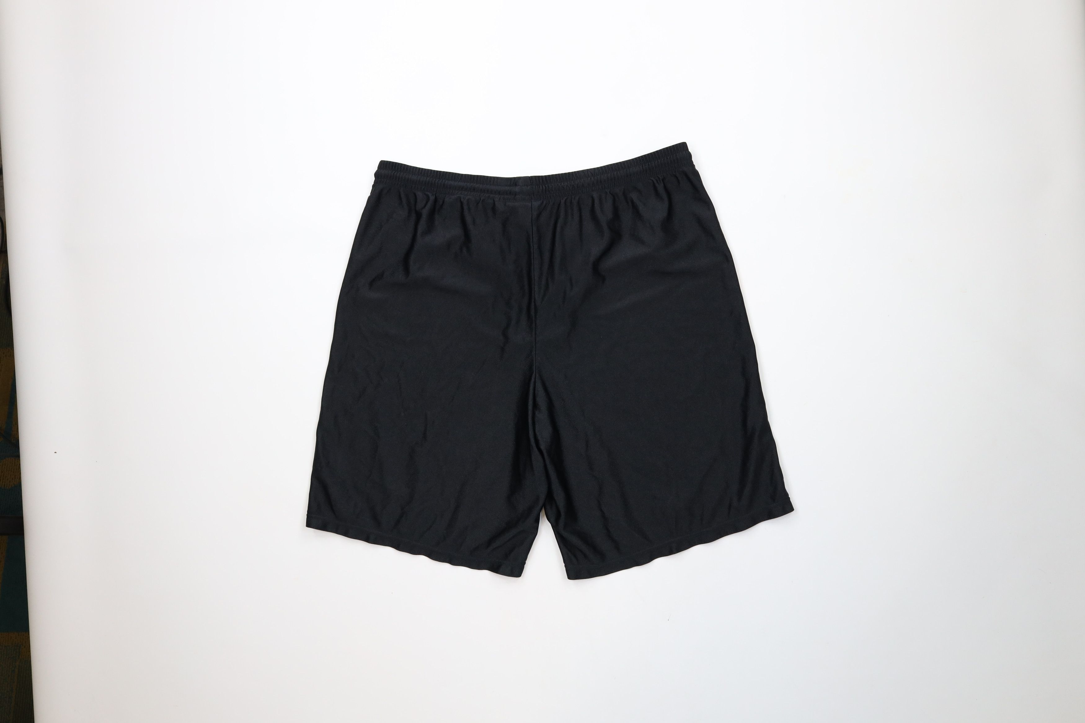 Nike × Vintage Vintage 90s Nike Mini Swoosh Basketball Shorts Black USA Size US 34 / EU 50 - 8 Thumbnail