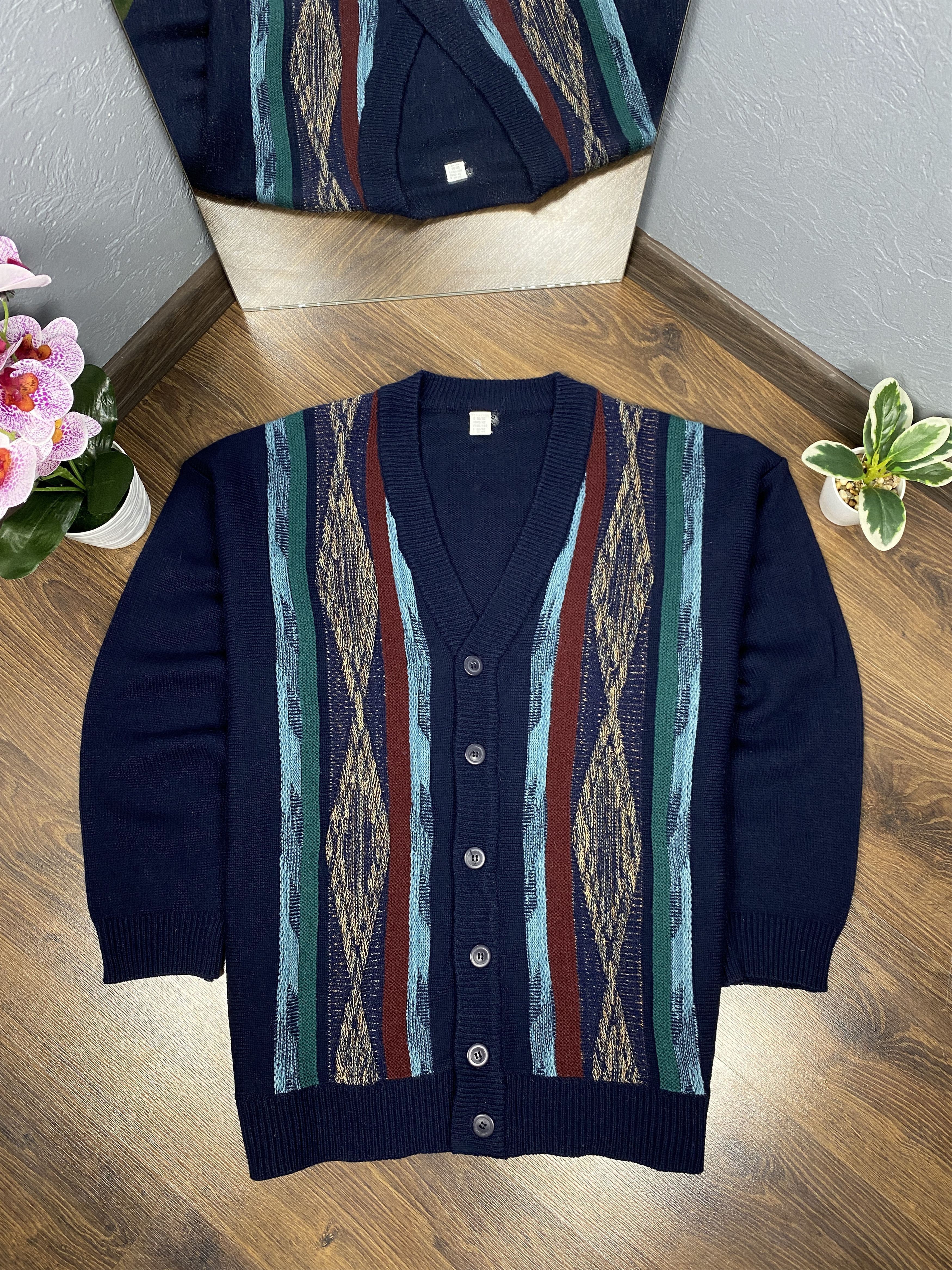 Vintage Vintage knit grandpa cardigan sweater Coogi style Size US L / EU 52-54 / 3 - 1 Thumbnail