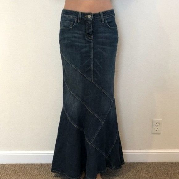 Bebe × Vintage Vintage y2k Bebe Blue Jean Denim Bling Stretch Sexy Mermaid Size 30" / US 8 / IT 44 - 1 Thumbnail