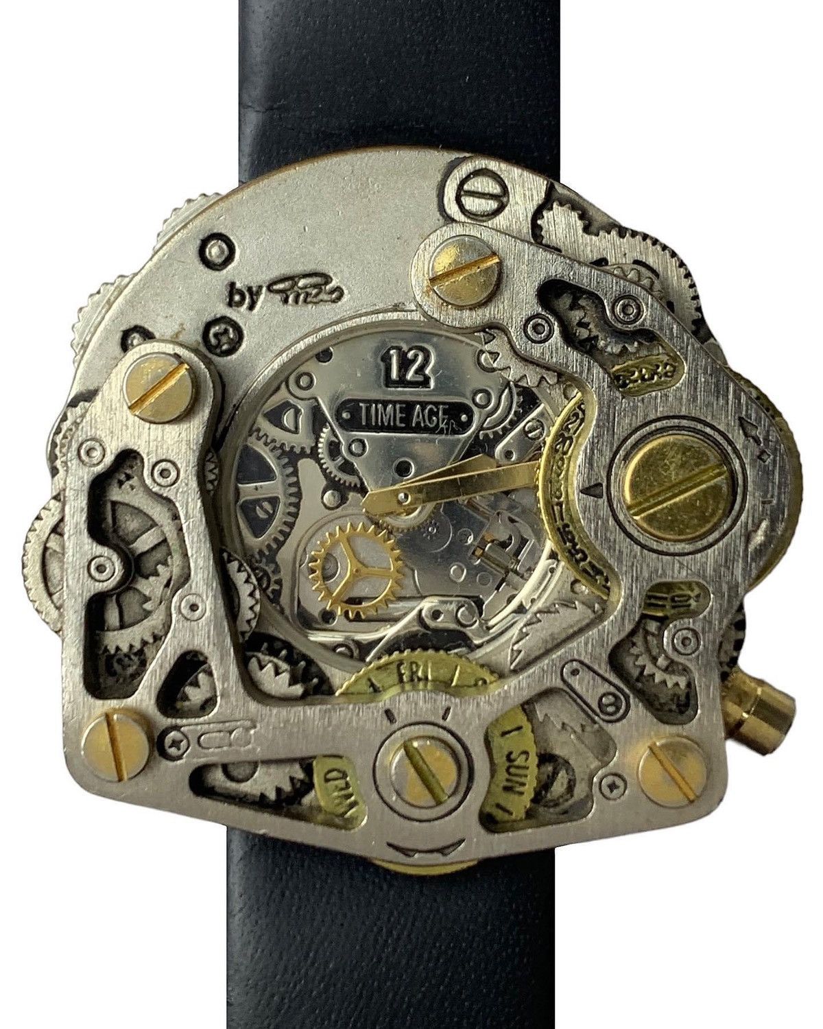 Vintage 2000S WRIST GEAR SWISS TIME AGE STEAM PUNK Size ONE SIZE - 2 Thumbnail