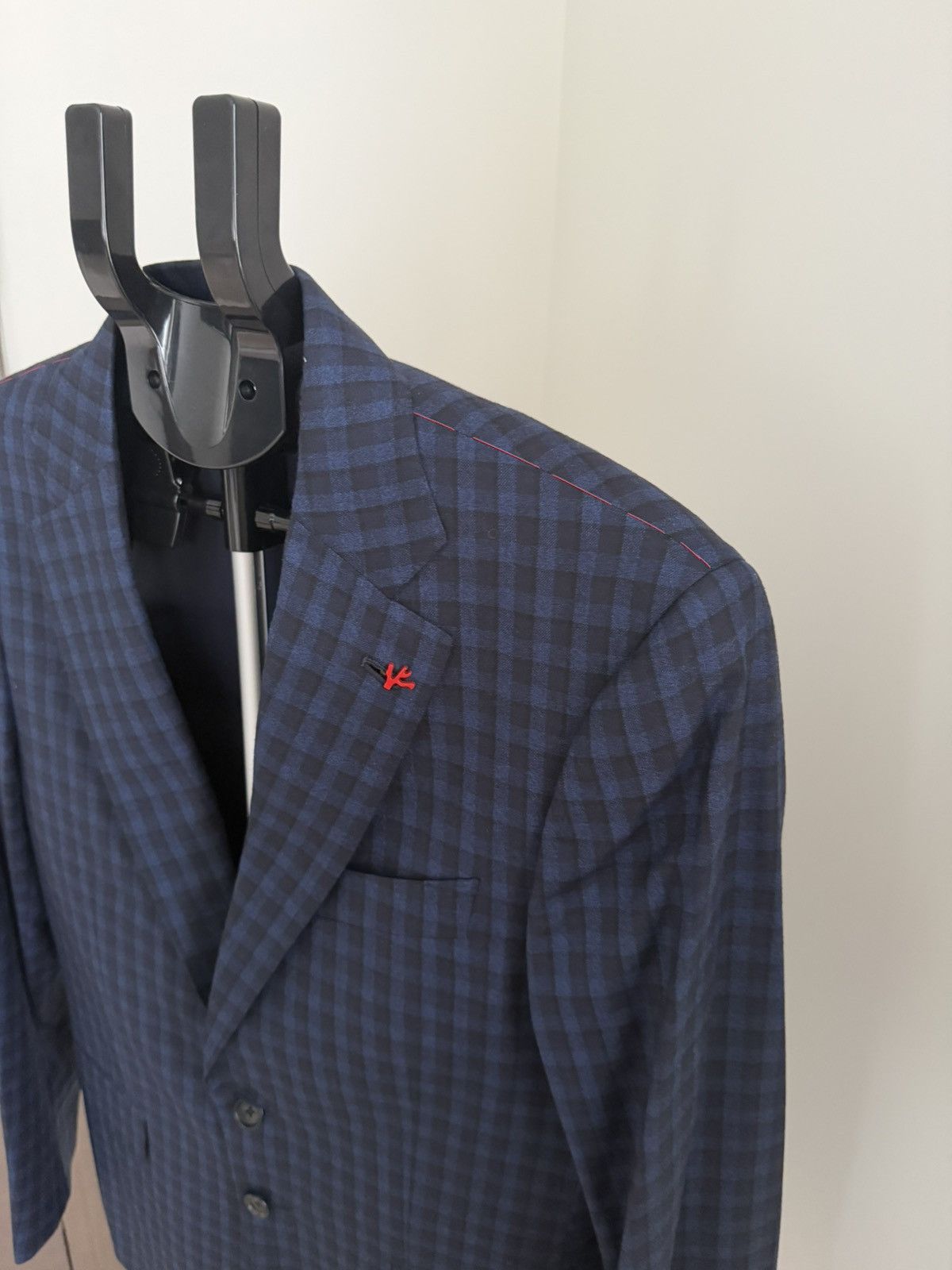 Isaia Isaia Napoli Men’s 40R US / 50 IT Blue Check Blazer Jacket Size 40R - 2 Thumbnail