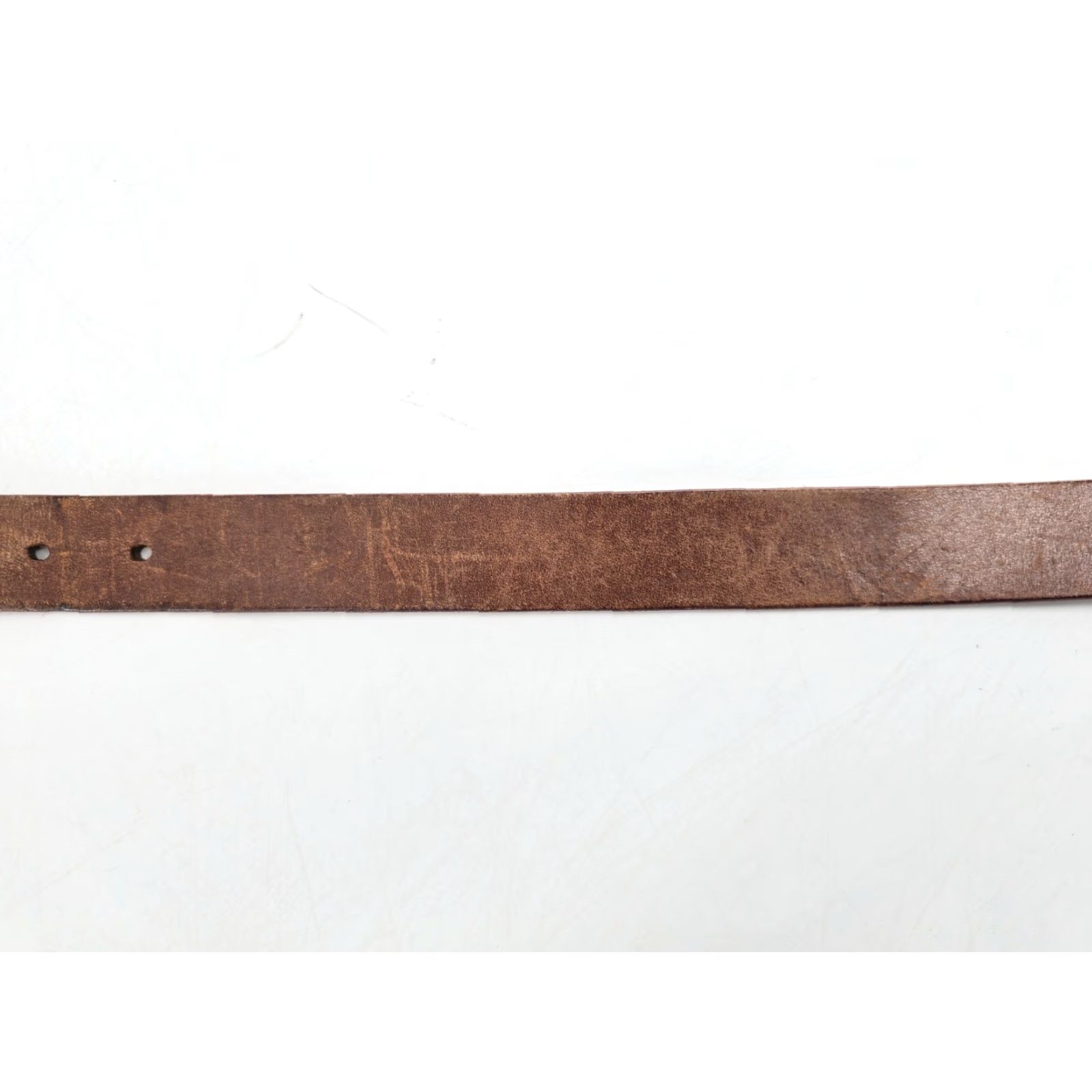 Vintage VINTAGE Brown Leather Belt with Brass Buckle - Guatemala Cowboy Western 1980s 34/85 Adult Unisex Belt Size 34/85 Mens Womens Boys Girls Size ONE SIZE - 7 Thumbnail