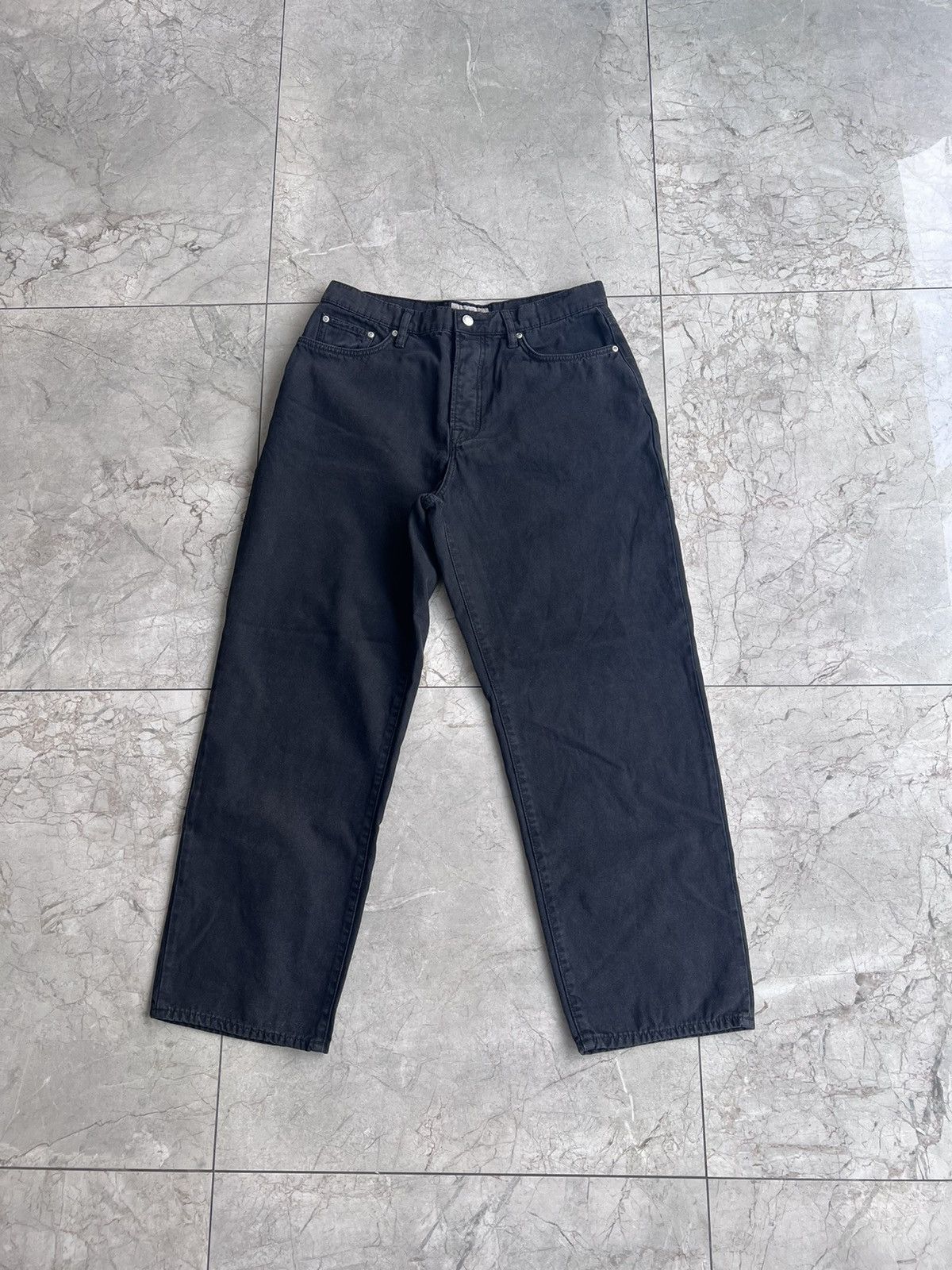 パンツ Stussy BIG OL' JEAN DENIM buggy Black 30 Stussy Big'ol Washed black denim pants