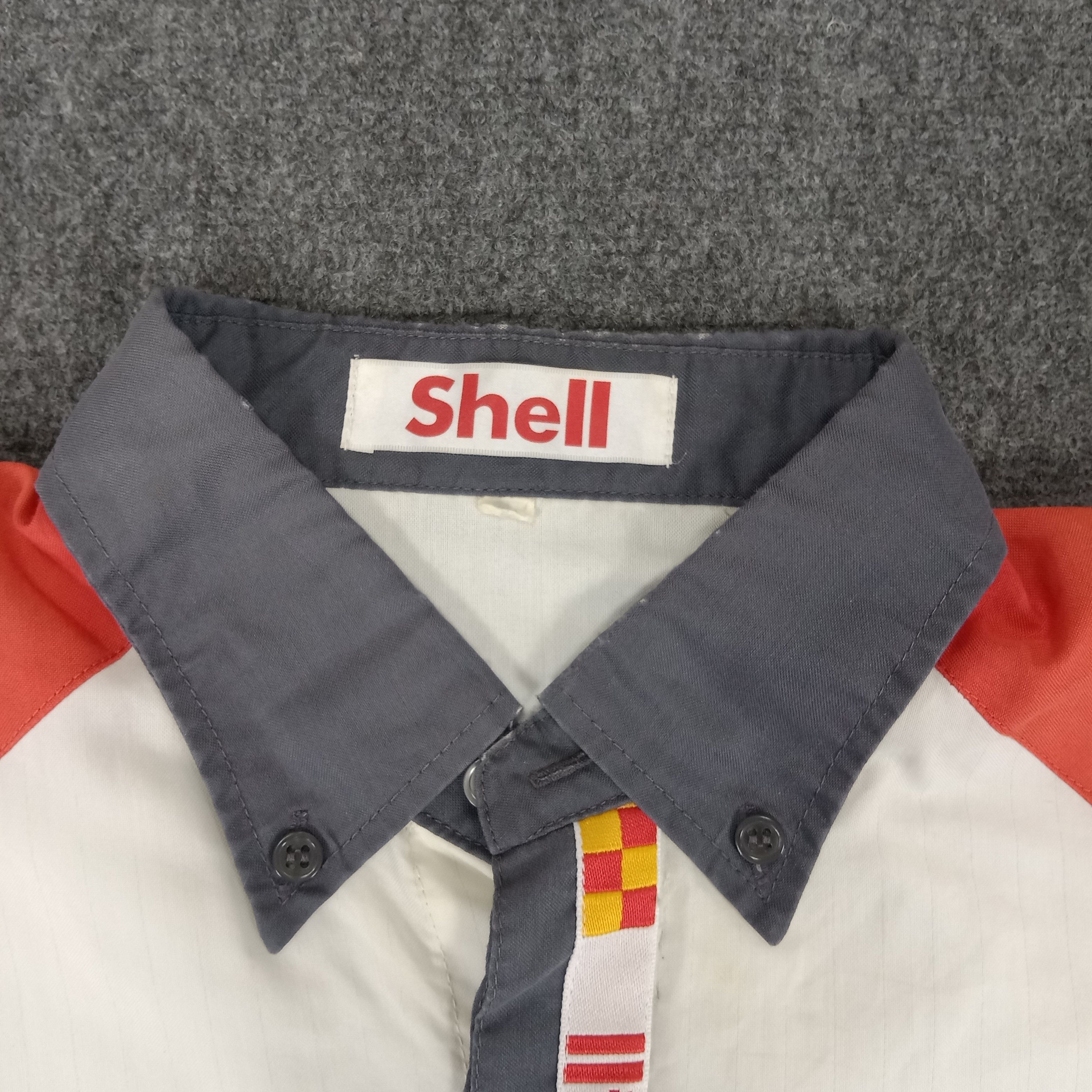 Vintage Shell Oil And Gas Racing Team Shirt Button Up Size US L / EU 52-54 / 3 - 3 Thumbnail