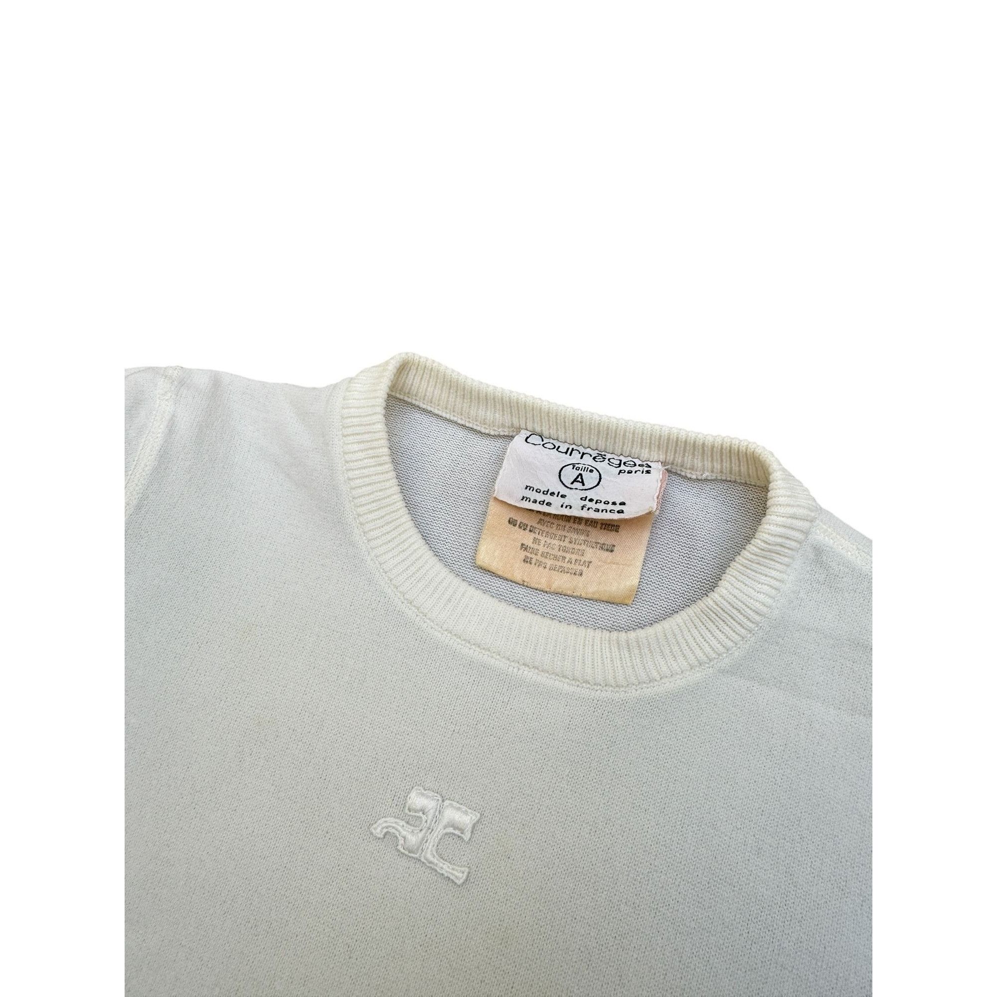 Courreges Vintage White Nylon Top Size S / US 4 / IT 40 - 2 Thumbnail