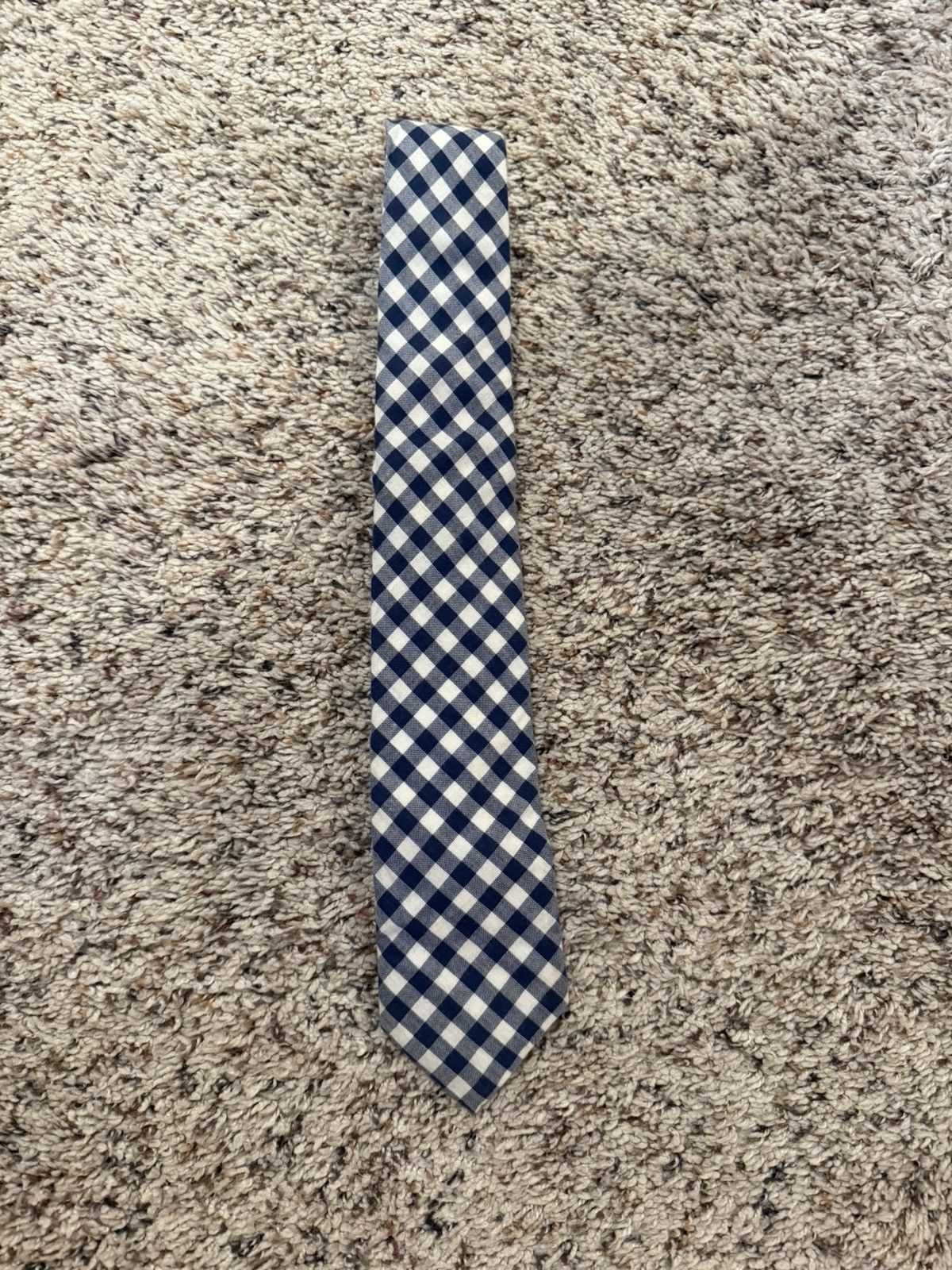 J.Crew Blue white gingham neck tie prep Size ONE SIZE - 1 Thumbnail