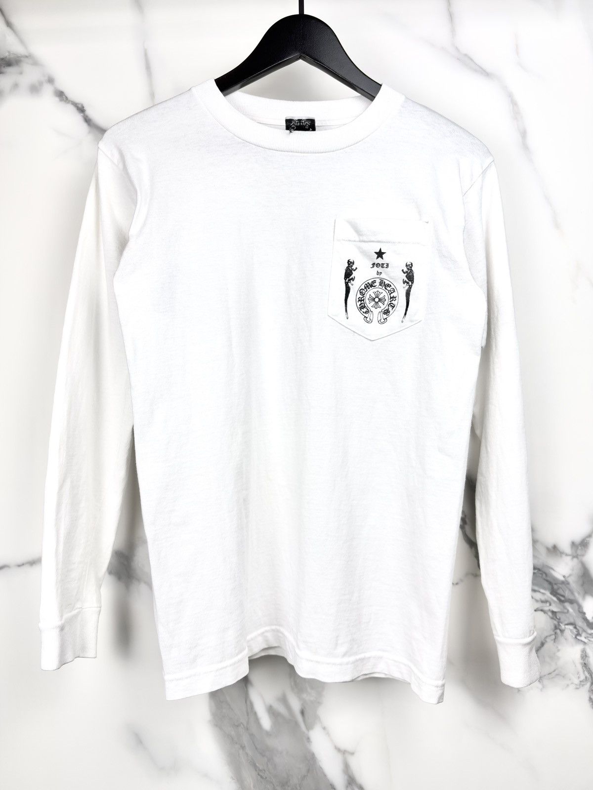 Chrome Hearts Chrome Hearts Vintage Foti Skull Logo Longsleeve Tshirt Size US S / EU 44-46 / 1 - 2 Thumbnail
