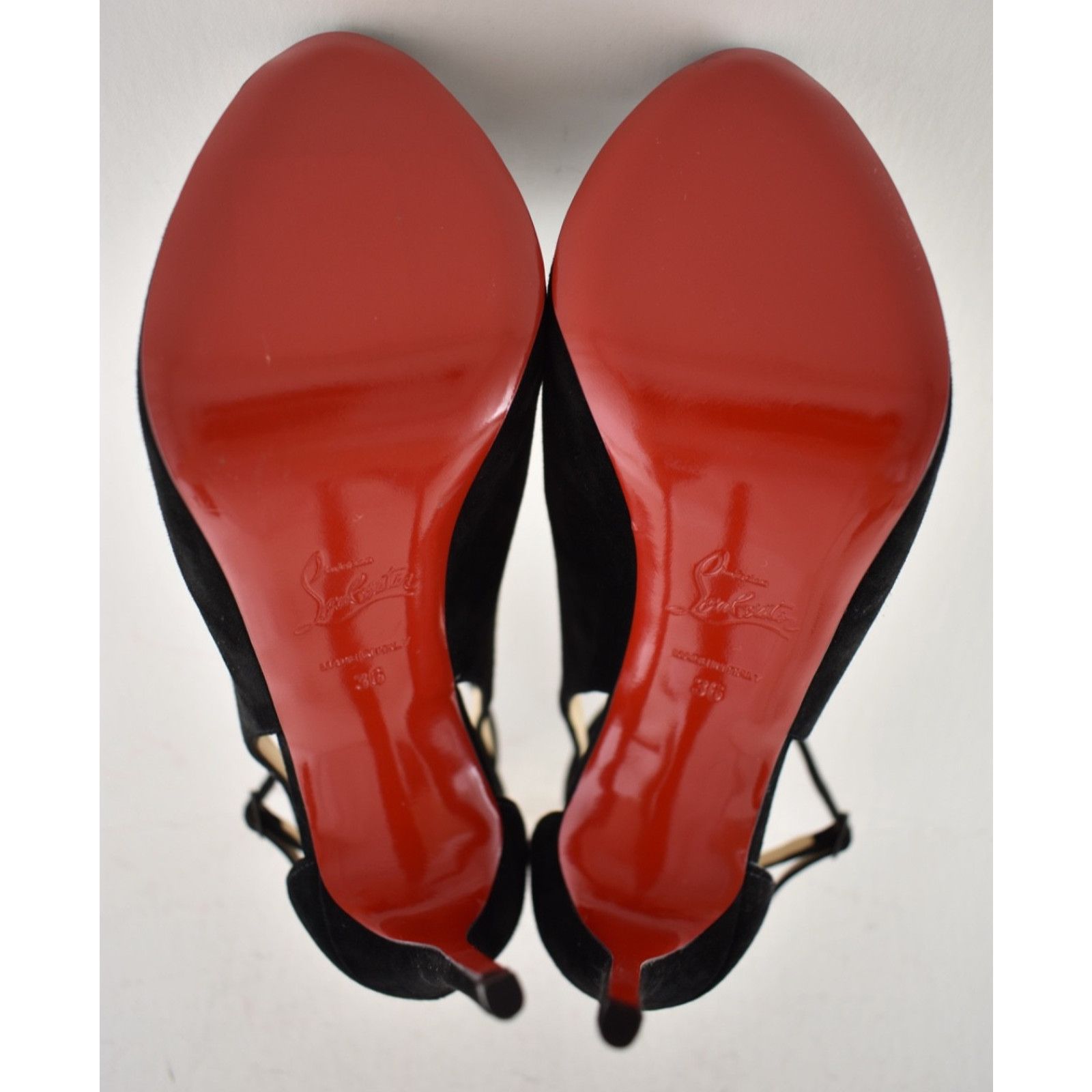 Christian Louboutin Mascaralta 120 Black Suede Peep Platform Sandal Heel Pump 36 Size US 6 / IT 36 - 12 Thumbnail
