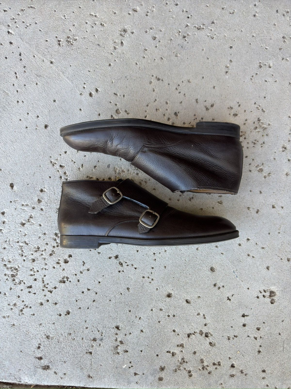 Jimmy Choo Jimmy Choo Double Monk Strap Leather Boots Size US 11 / EU 44 - 1 Thumbnail
