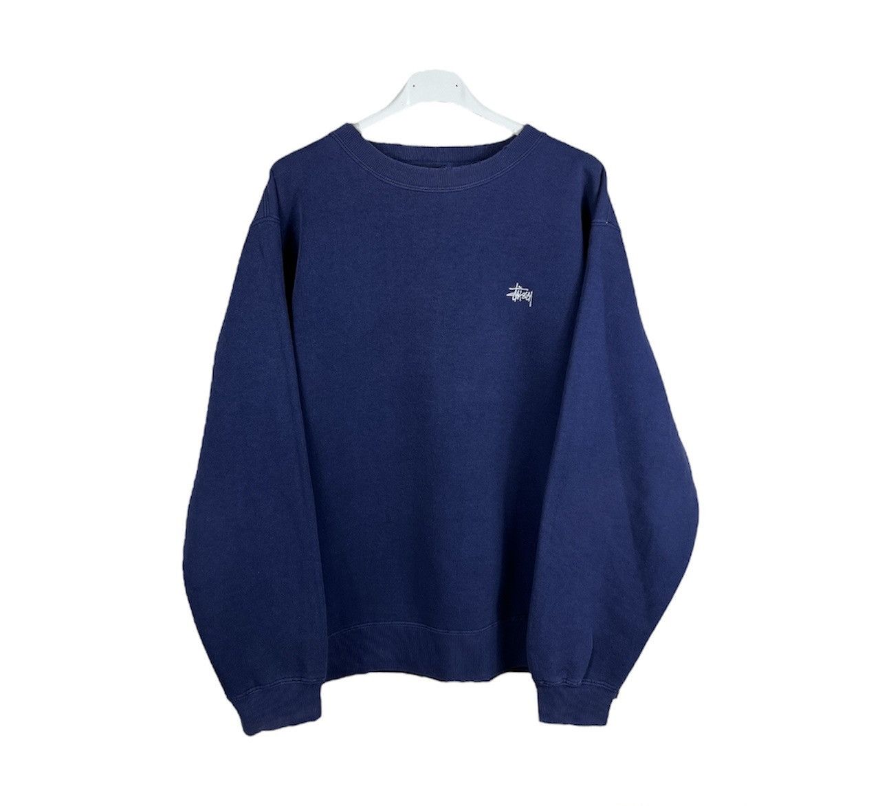 Stussy Vintage 80s Stussy basic chest logo navy distressed crewneck Size US M / EU 48-50 / 2 - 1 Thumbnail