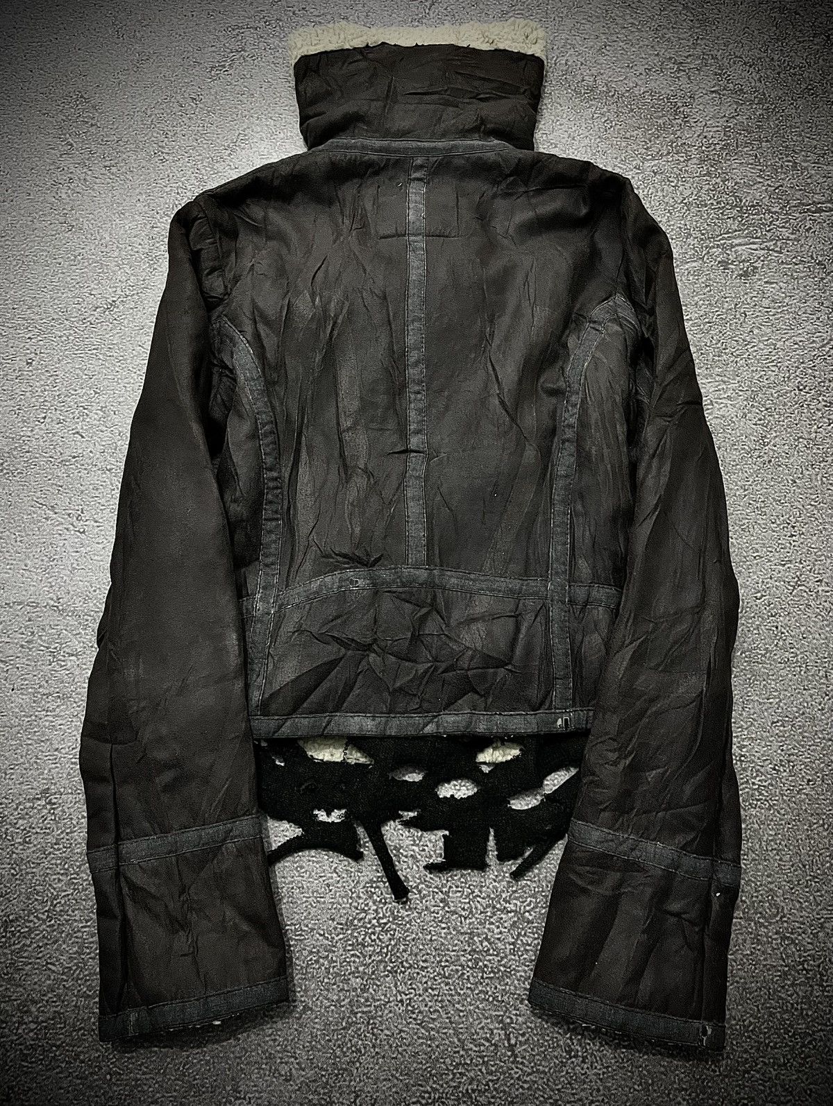 GOA 2000s Rare Goa Asymmetric Leather Jacket Size US M / EU 48-50 / 2 - 5 Thumbnail