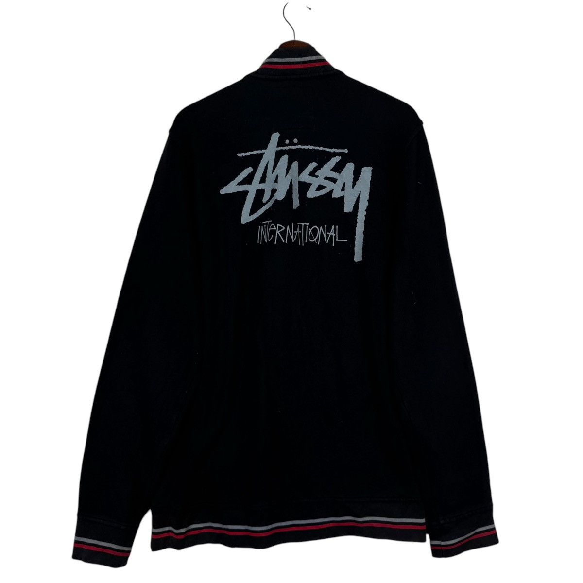 Stussy × Vintage VINTAGE STUSSY INTERNATIONAL VARSITY COTTON SWEATER Size US M / EU 48-50 / 2 - 7 Thumbnail