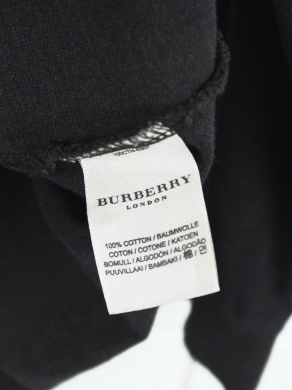 Burberry Burberry London Polo Shirt Long Sleeve Dark Brown Vintage Size US M / EU 48-50 / 2 - 5 Thumbnail