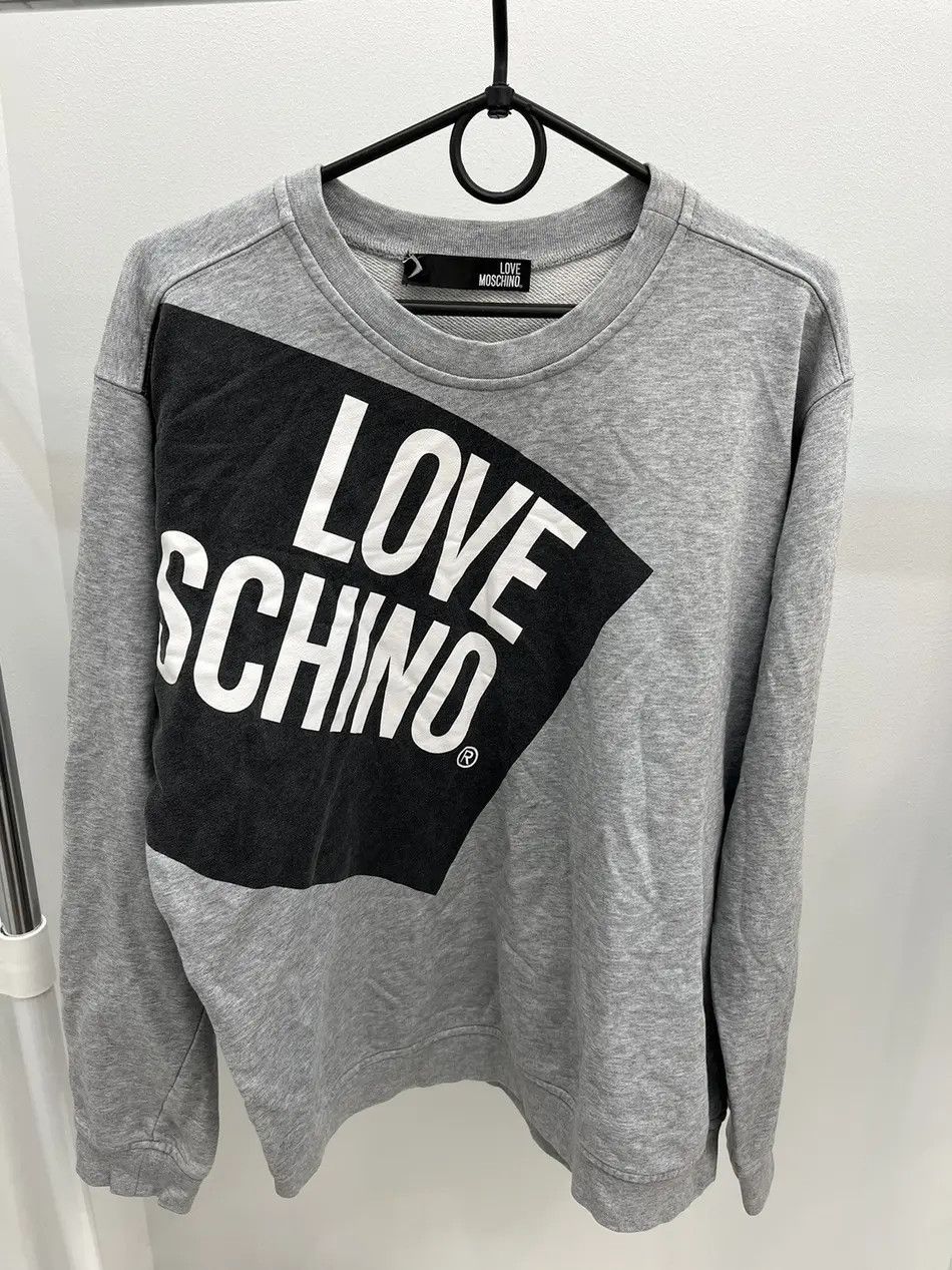 Moschino Love Moschino Big Printed Logo Sweatshirt Size US L / EU 52-54 / 3 - 1 Thumbnail