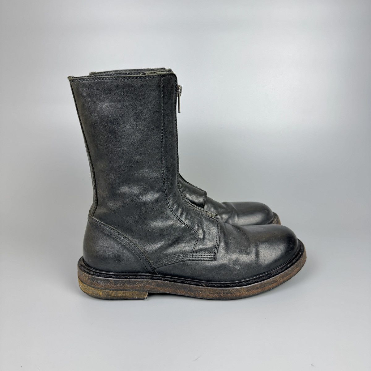 Ann Demeulemeester Ann Demeulemeester - FW/12 Double front zipper leather Boots Size US 9 / EU 42 - 6 Thumbnail