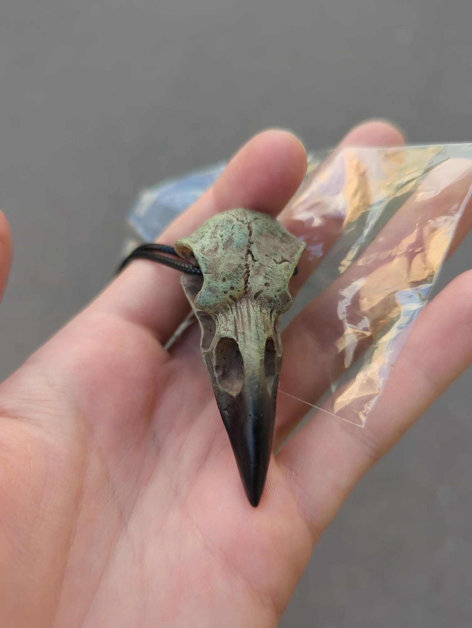 Jewelry 3D Goth Raven Raven Skull Necklace Size ONE SIZE - 6 Thumbnail