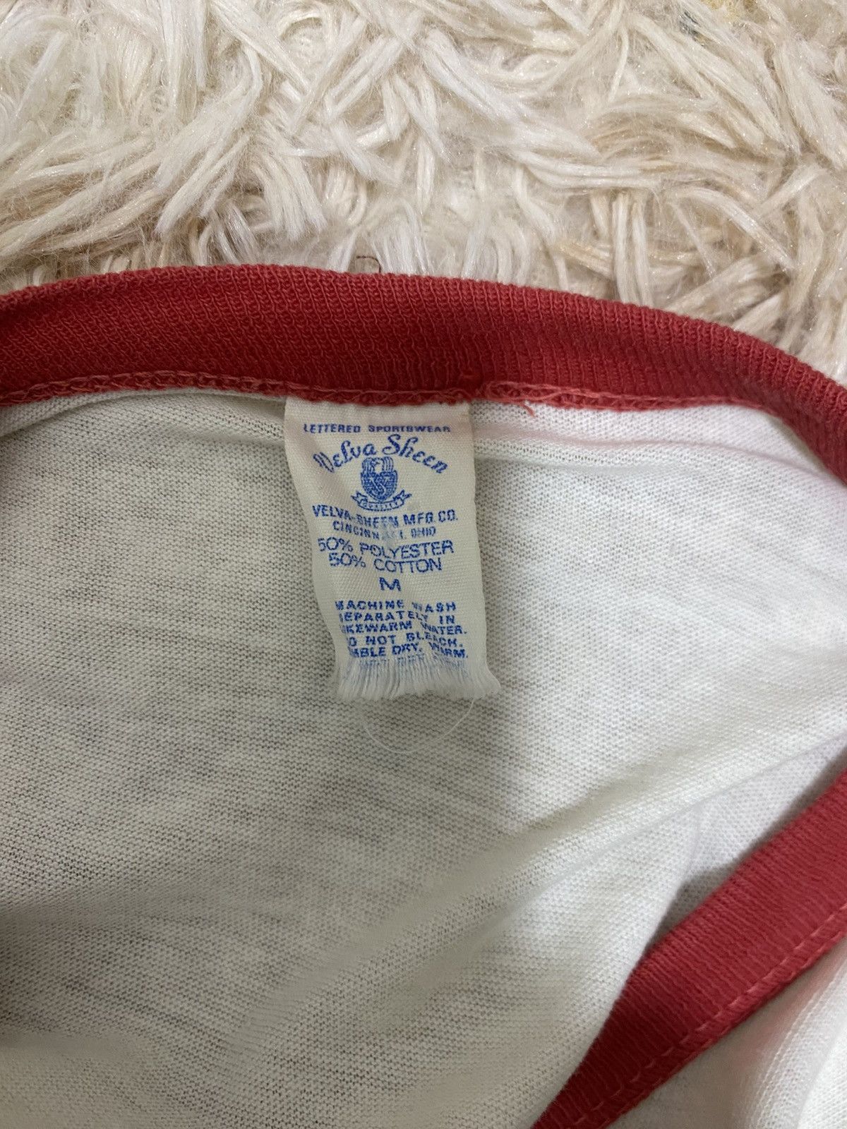 Velva Sheen VTG 80s Velva-Sheen U of Houston Ringer Tee – Size US M / EU 48-50 / 2 - 3 Thumbnail