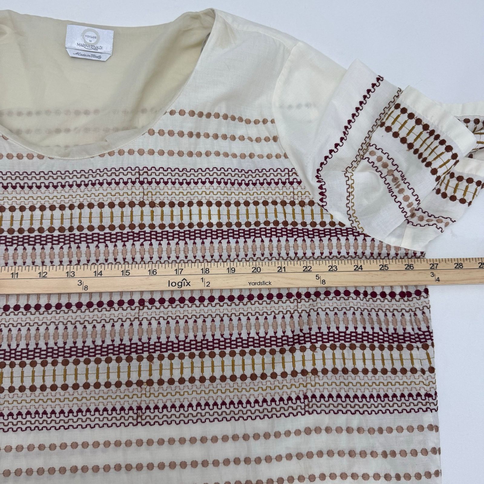 Marina Rinaldi Marina Rinaldi Cotton Tunic Top & Pant Set PLUS 22 Neutral Size 3XL / US 20-22 - 9 Thumbnail