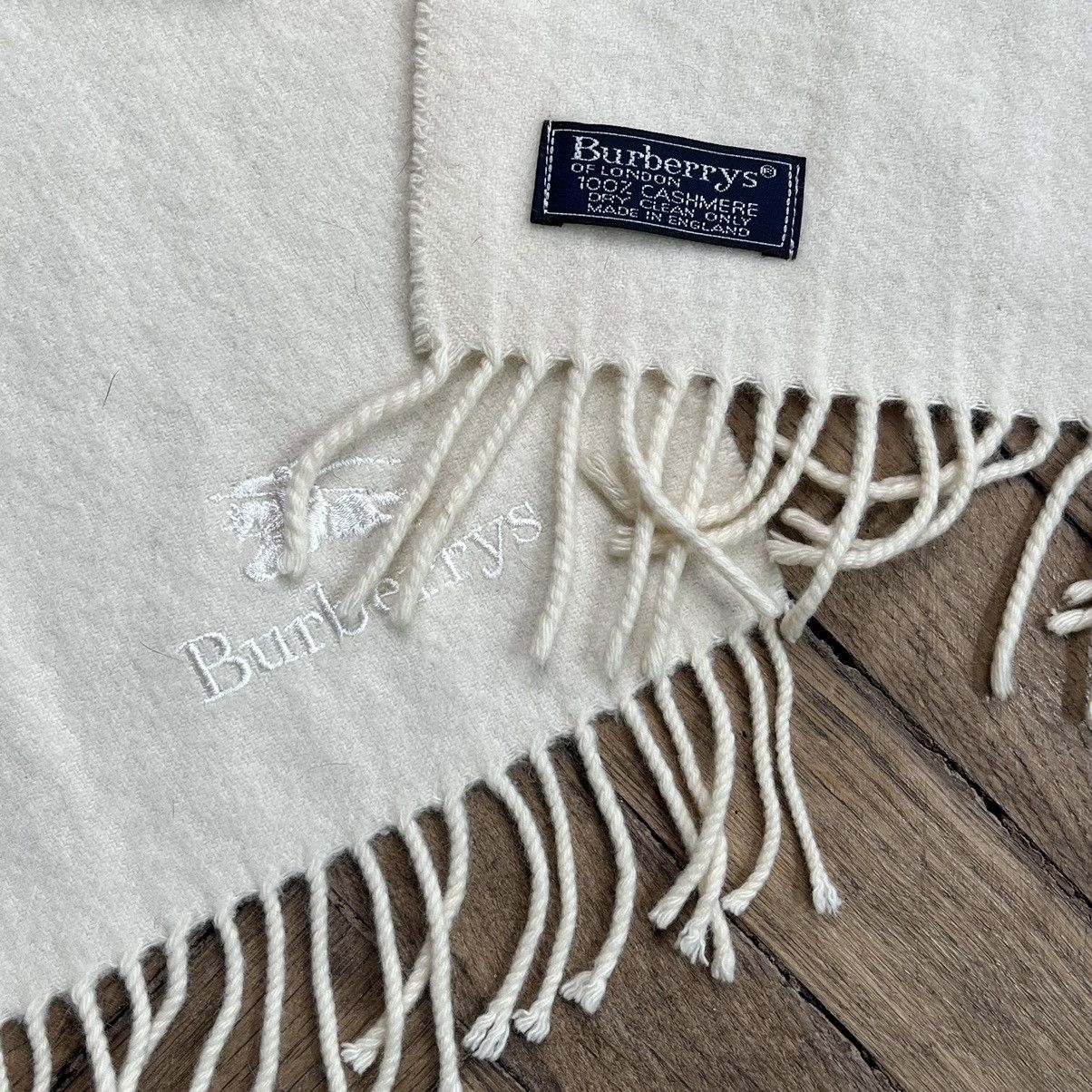 Burberry × Vintage Burberrys Vintage Cashmere Scarf Size ONE SIZE - 2 Thumbnail
