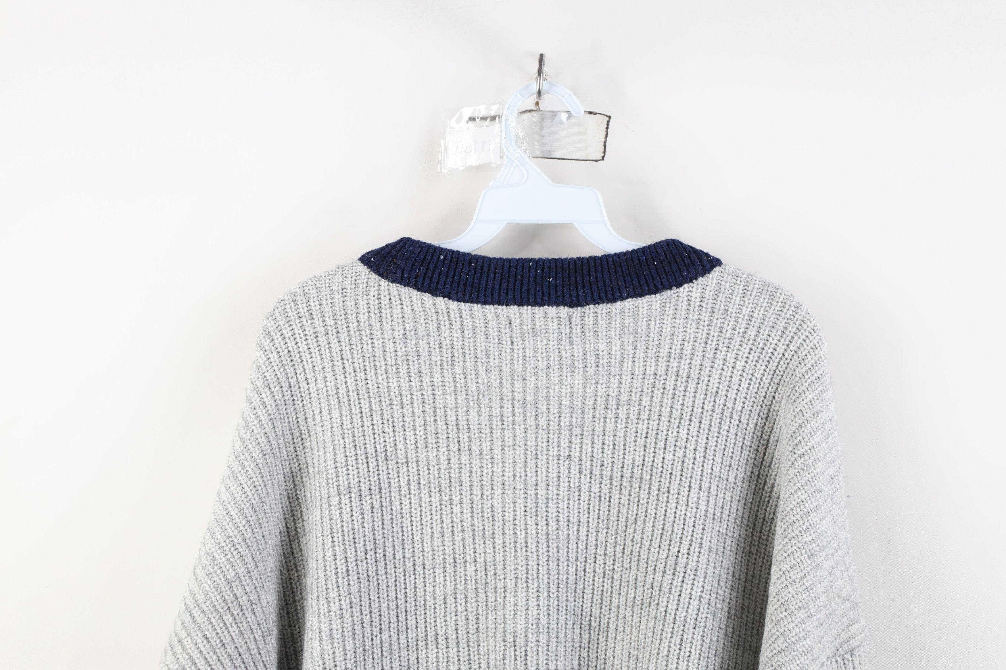 Lands' End Vintage Y2K Lands End Blend Fair Isle Cable Knit Sweater Size L / US 10 / IT 46 - 12 Thumbnail