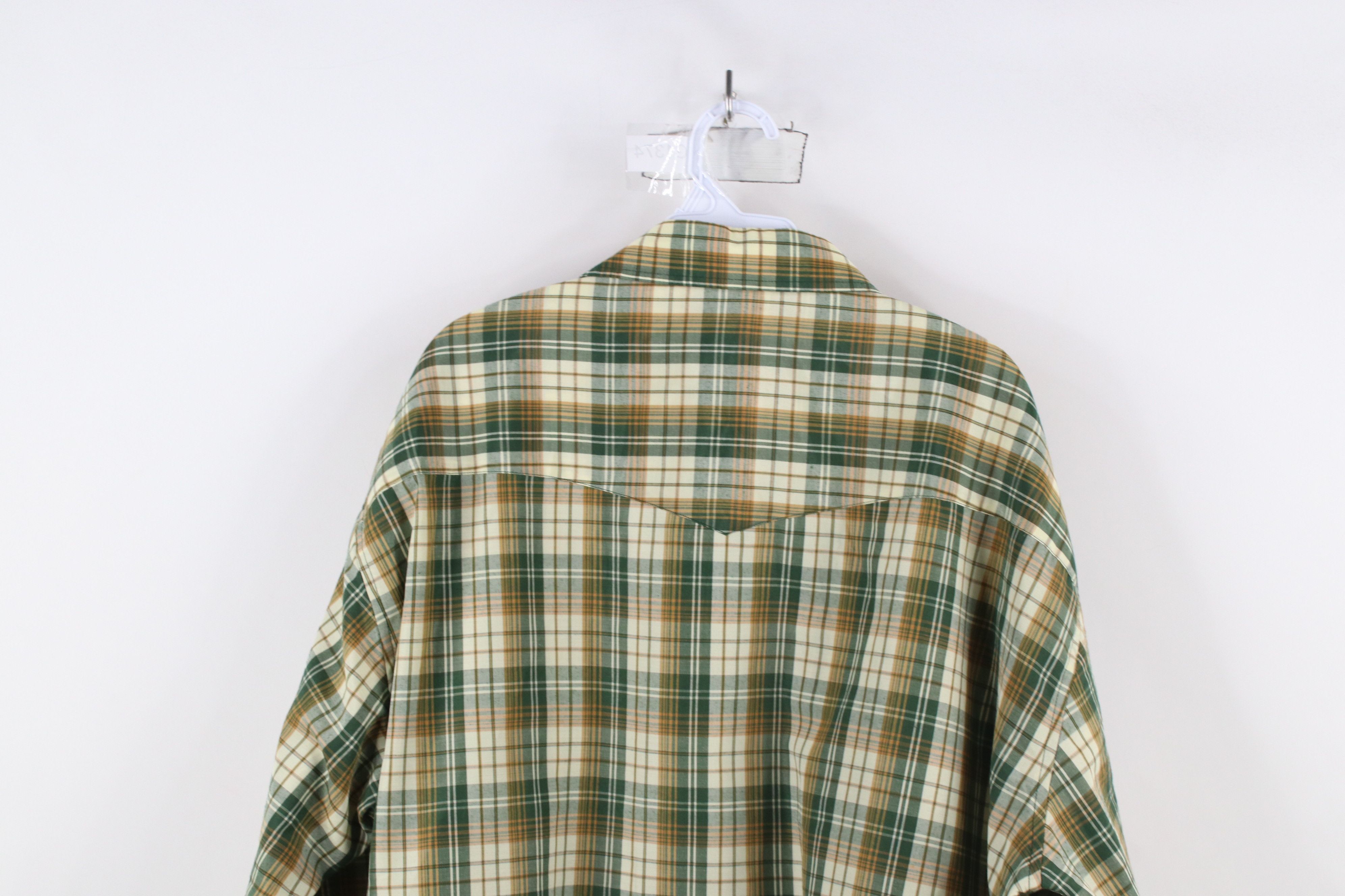 Vintage Vintage 90s Streetwear Rodeo Cowboy Snap Button Shirt Plaid Size US XXL / EU 58 / 5 - 10 Thumbnail