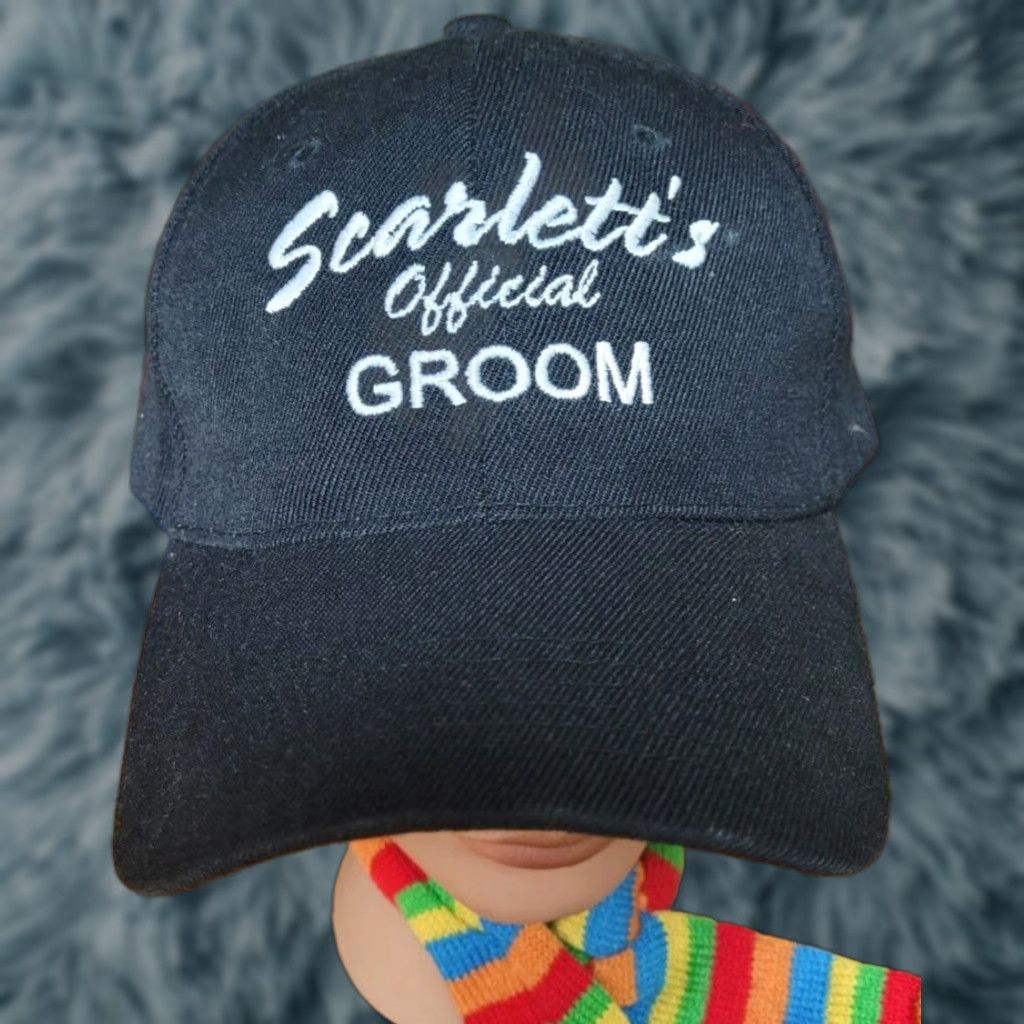 Vintage Scarlett's Cabaret Official Groom Baseball Hat Cap Adjustable Black Men Bachelor Party OH Cap Size ONE SIZE - 1 Thumbnail