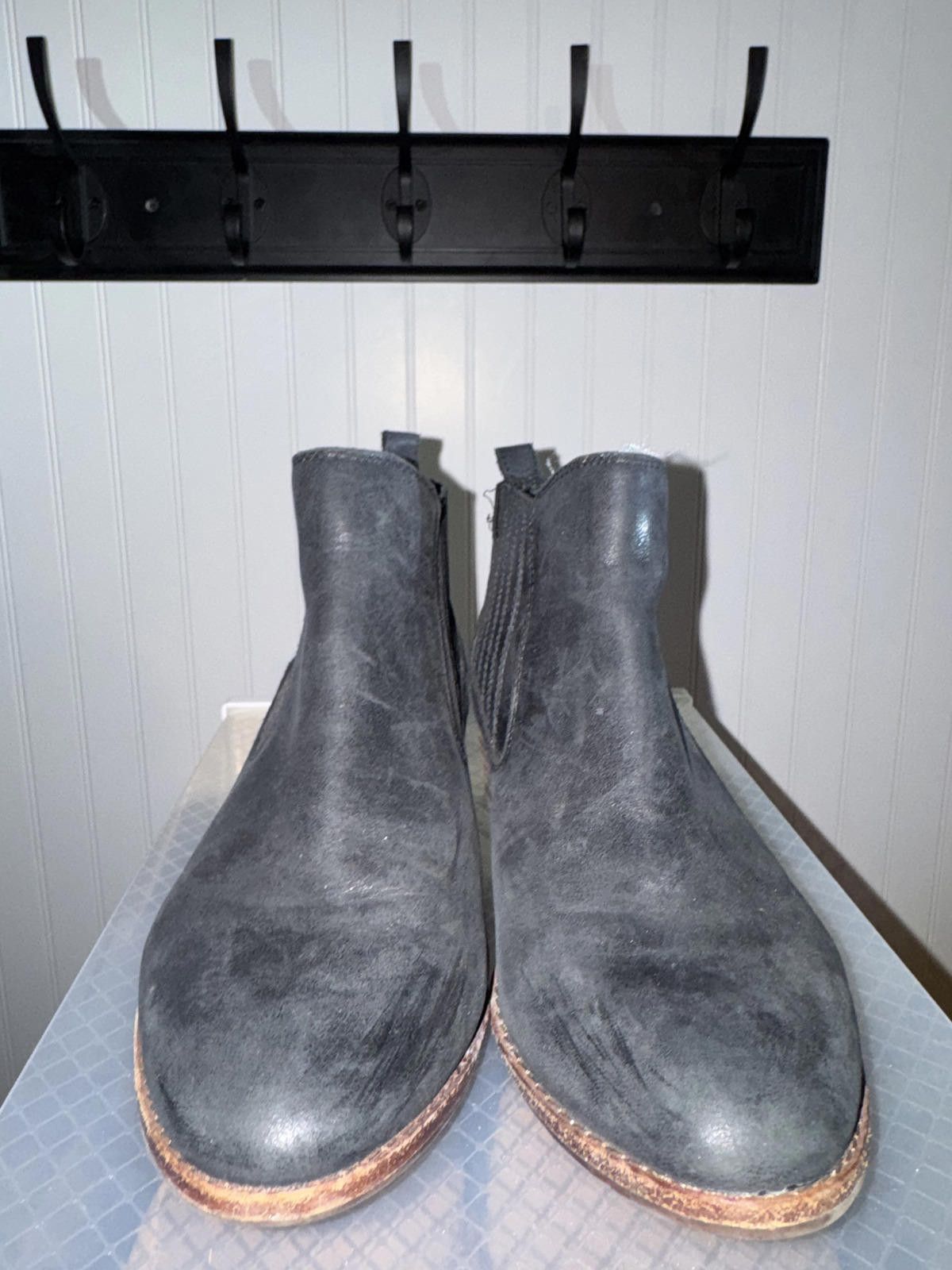 Other iani Bini GB Black Leather Chelsea Ankle Boots Side Zip. SZ7 Size US 7 / IT 37 - 1 Thumbnail