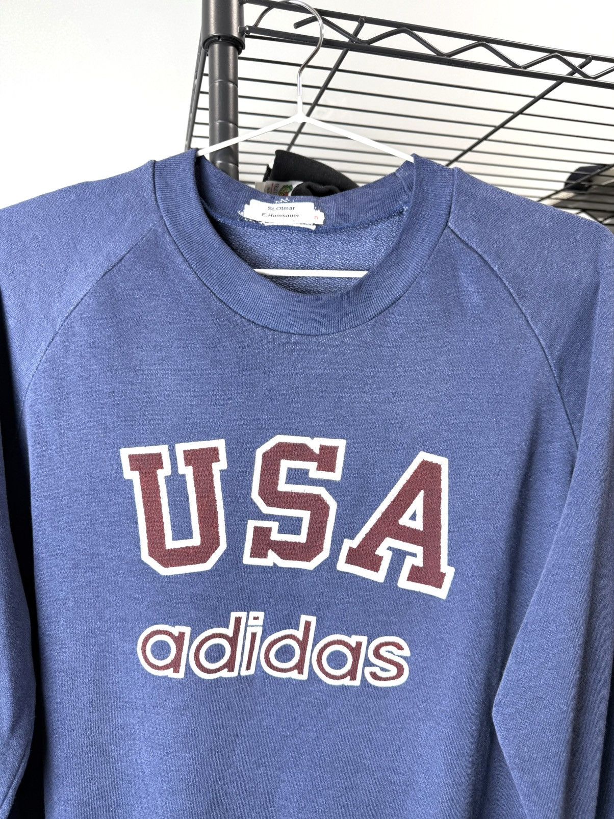 Adidas Rare! 80-90s Vintage Adidas USA Sweatshirt American Size US L / EU 52-54 / 3 - 2 Thumbnail
