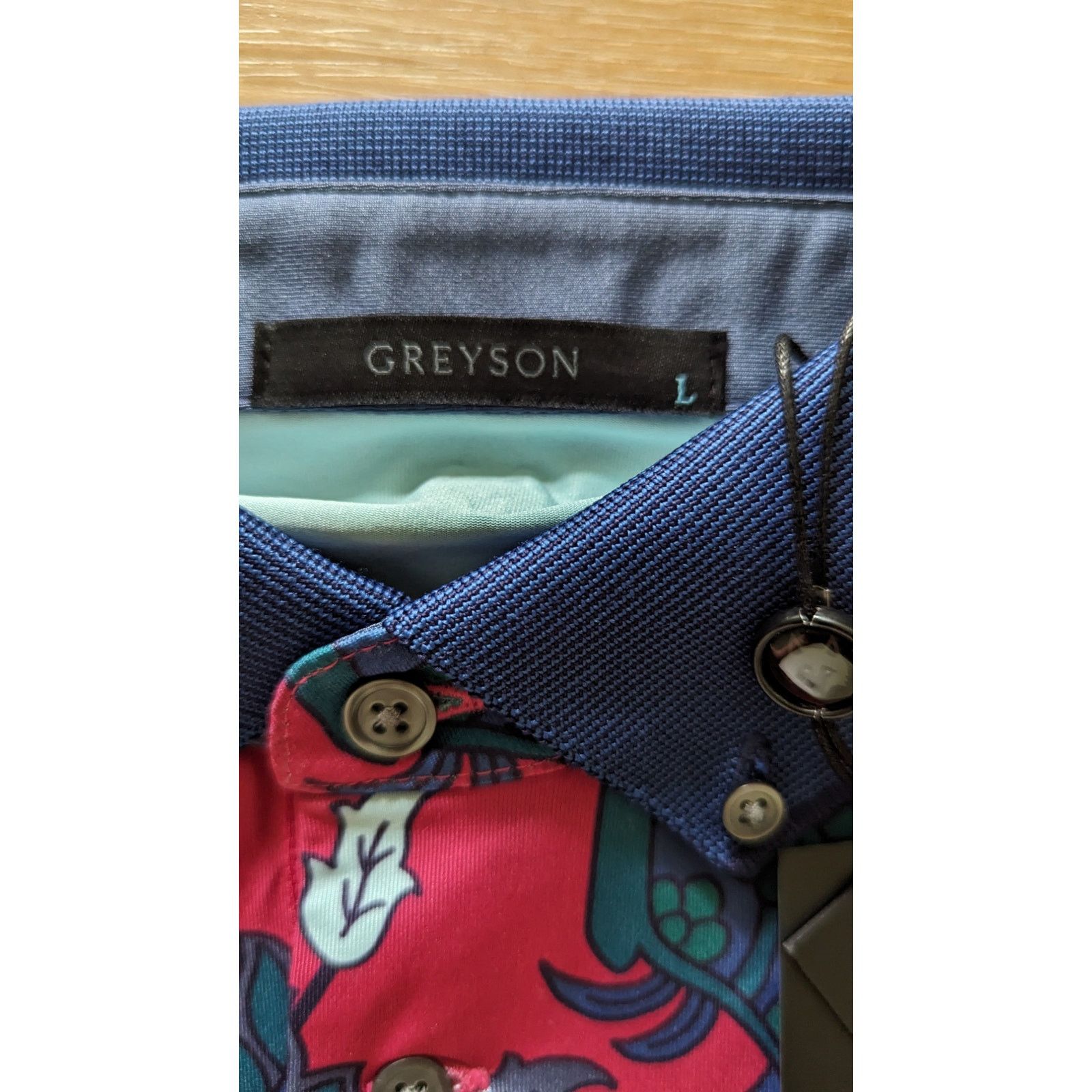 Other NWT Greyson Men's Moutain Laurel Polo in Bittersweet Large Size US S / EU 44-46 / 1 - 5 Thumbnail