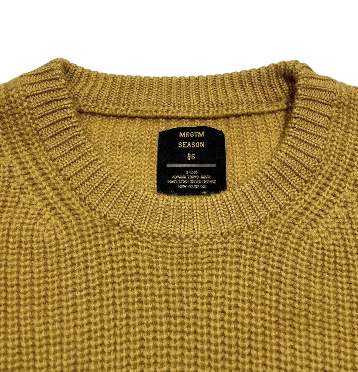 Mr. Gentleman × PHENOMENON FW14 Cableknit Mustard Sweater Size US L / EU 52-54 / 3 - 3 Thumbnail